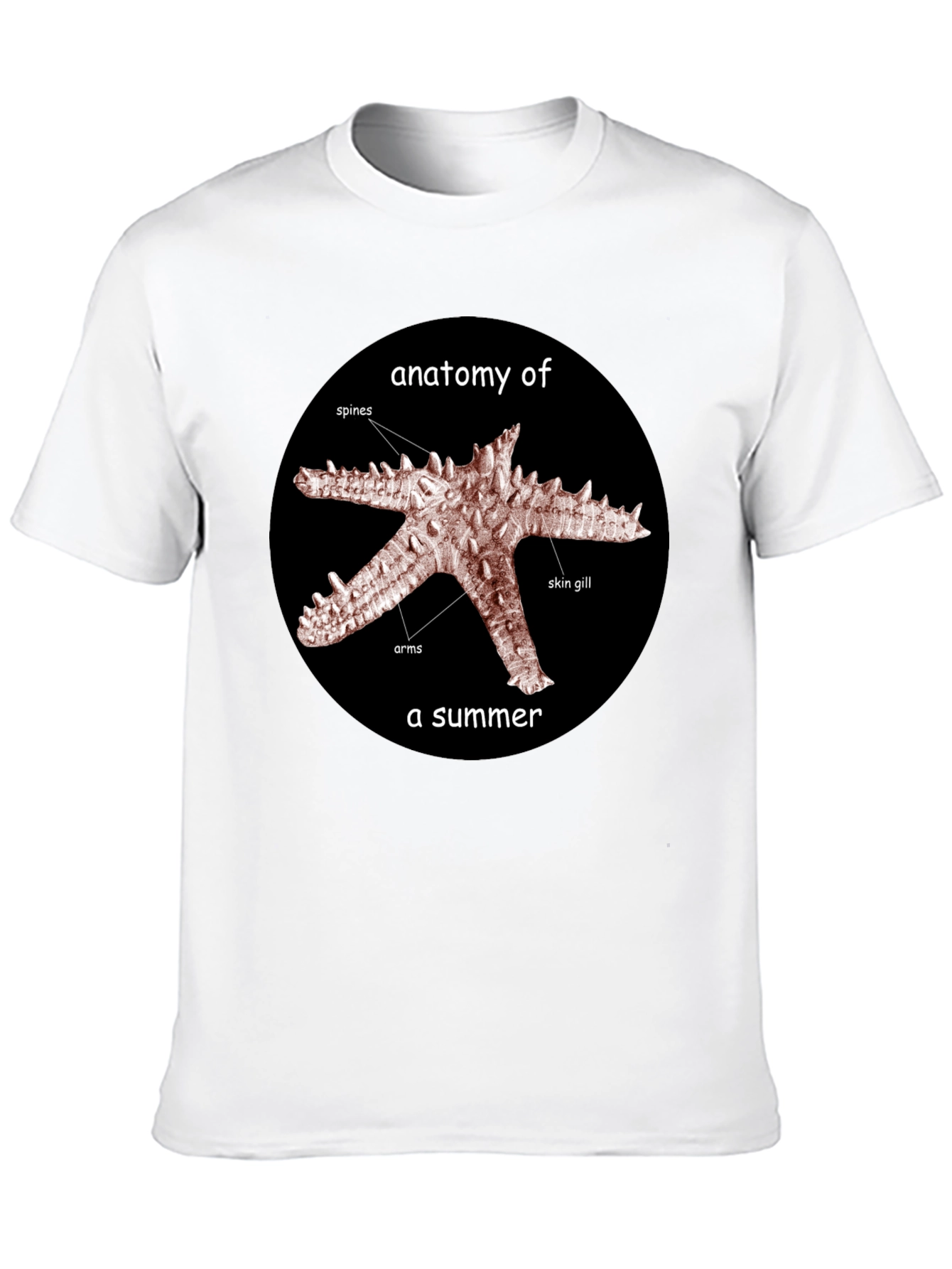 Anatomy of a Summer Starfish Graphic T-Shirt
