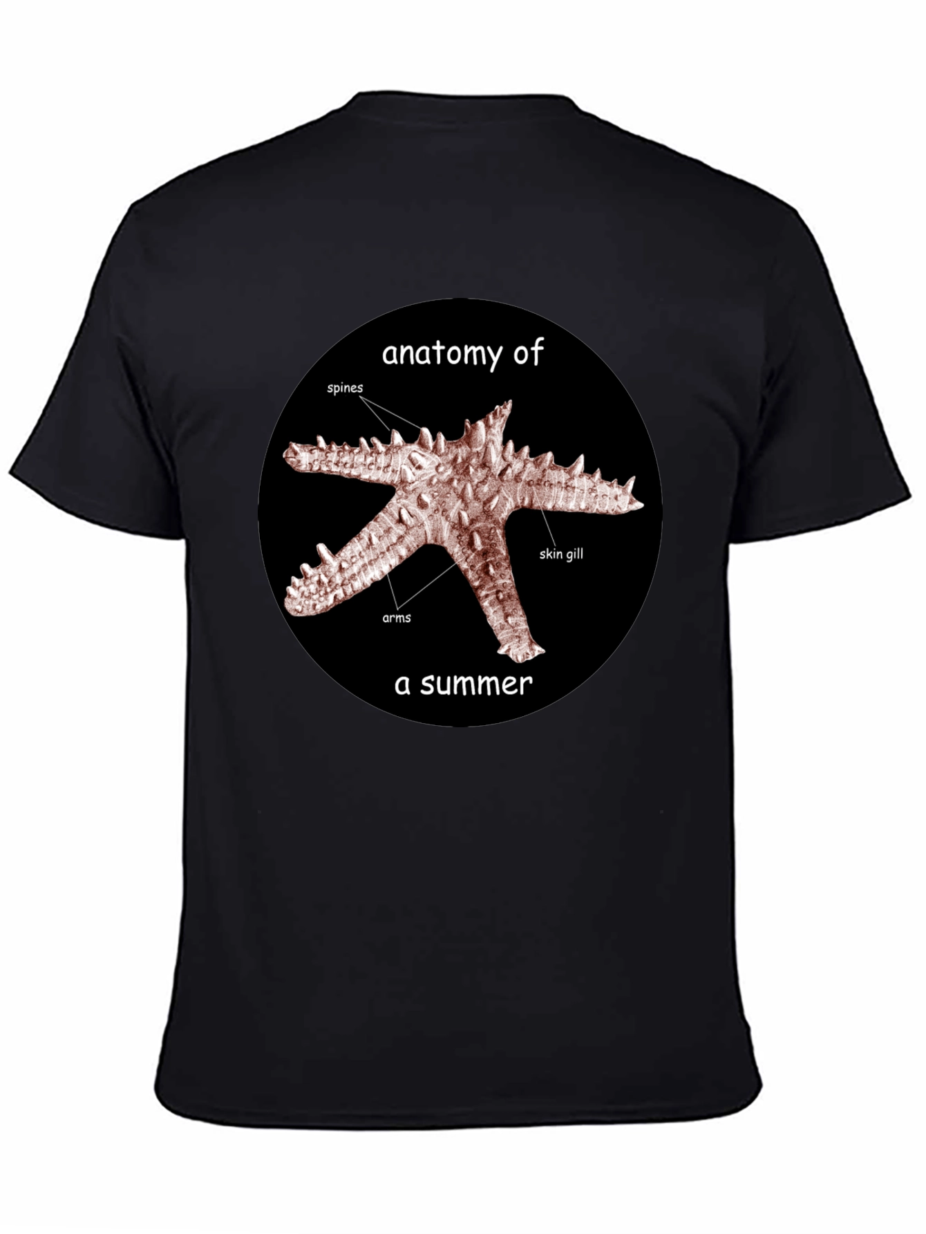 Anatomy of a Summer Starfish Graphic T-Shirt