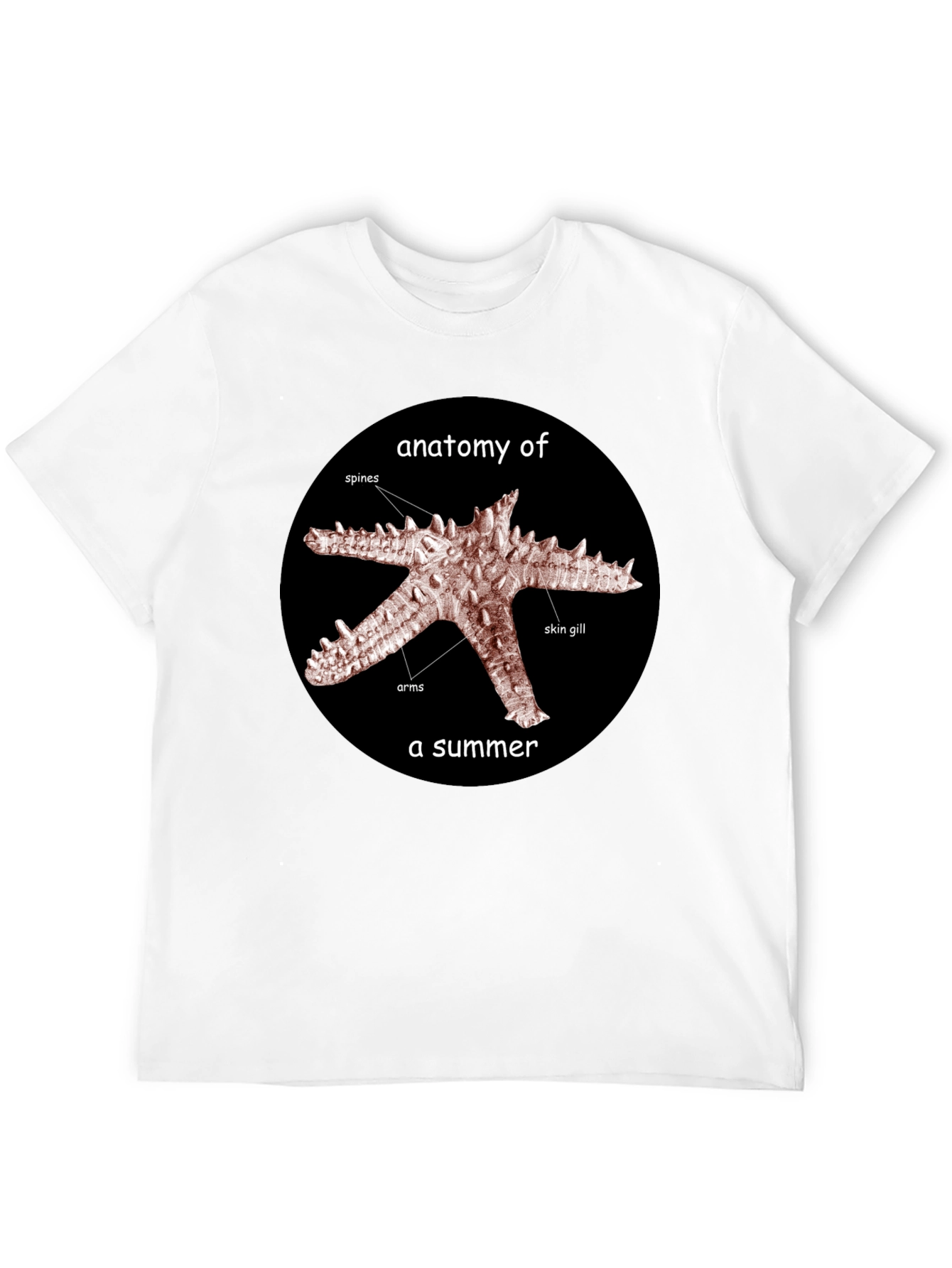 Anatomy of a Summer Starfish Graphic T-Shirt