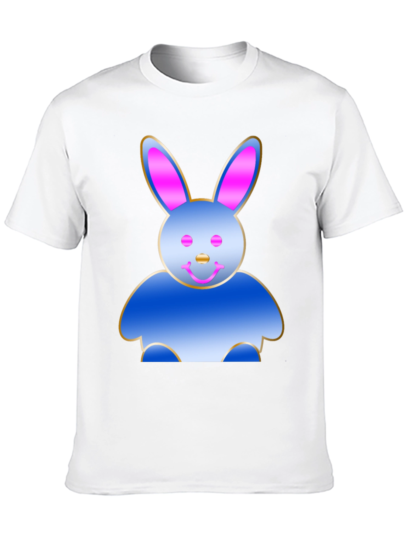 Fun Bunny Graphic T-Shirt - Black Cotton Tee