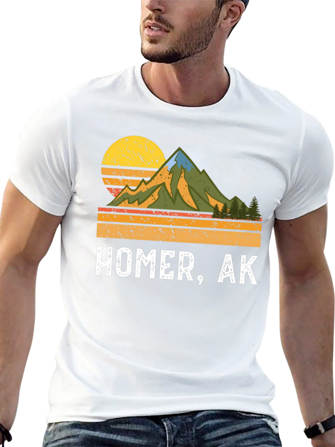 Homer Alaska Retro Graphic T-Shirt