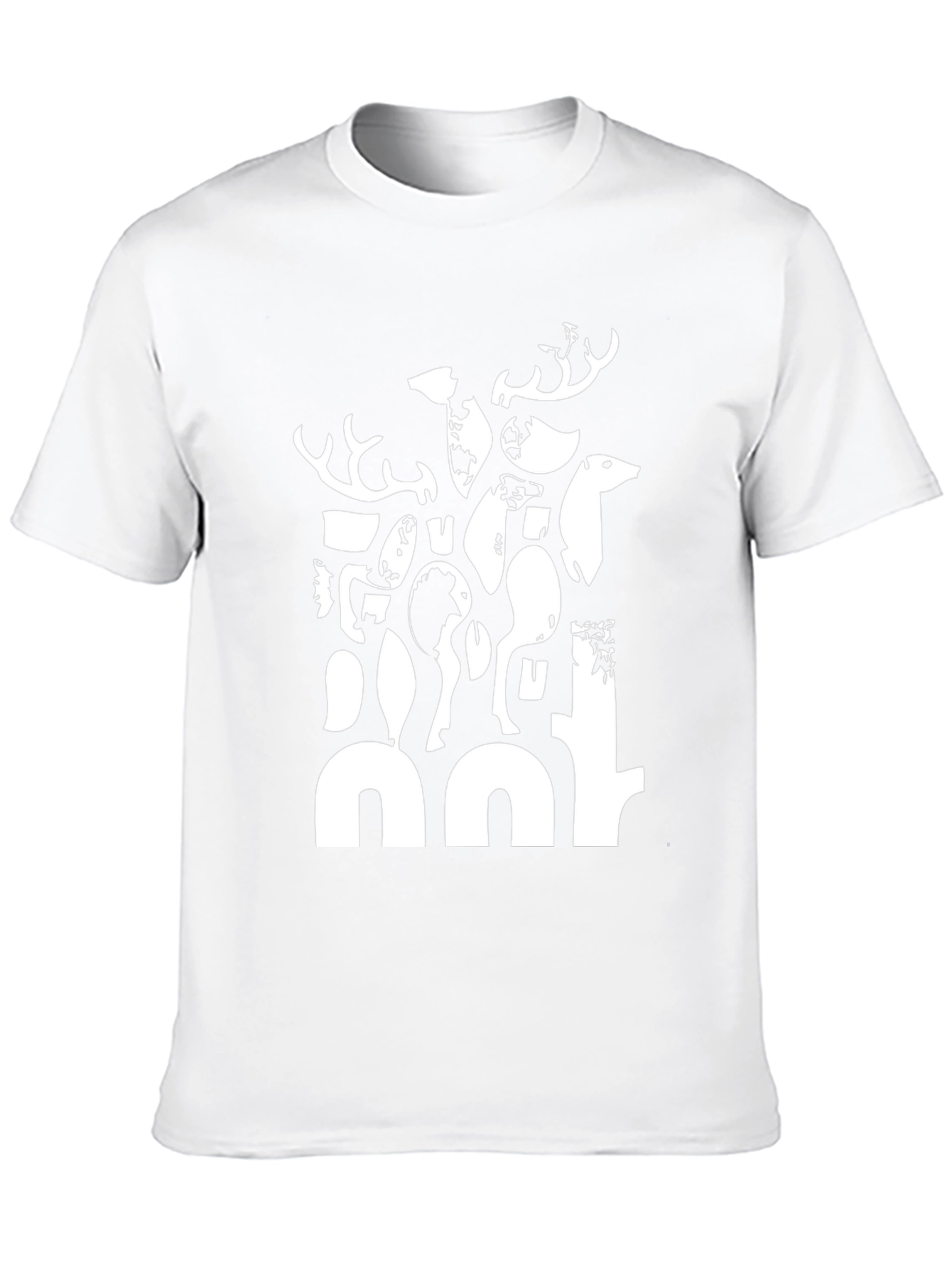 Abstract Deer Black T-Shirt