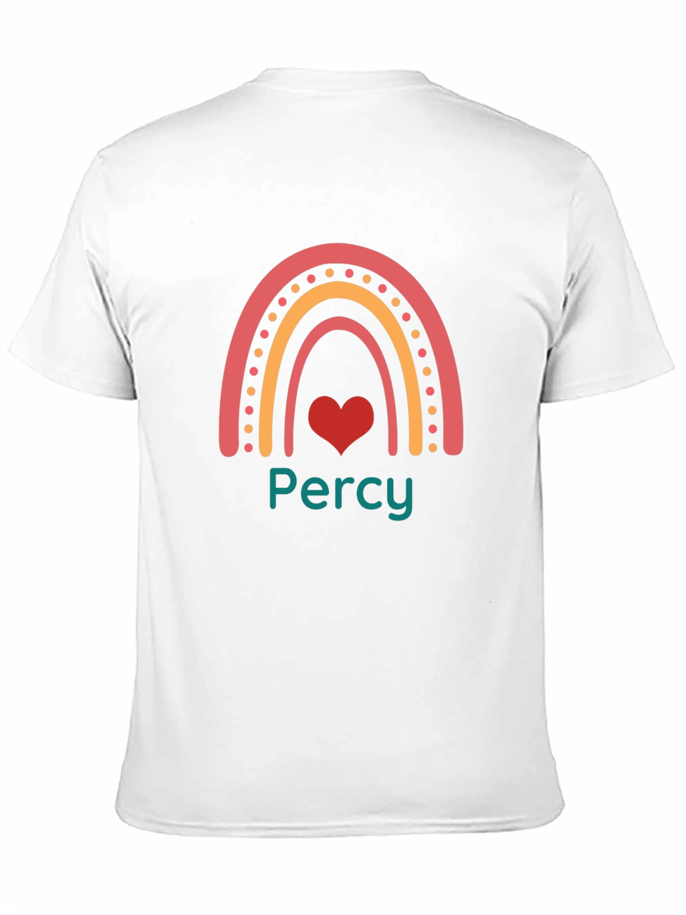 Personalized Rainbow Heart T-Shirt - Add Your Name!