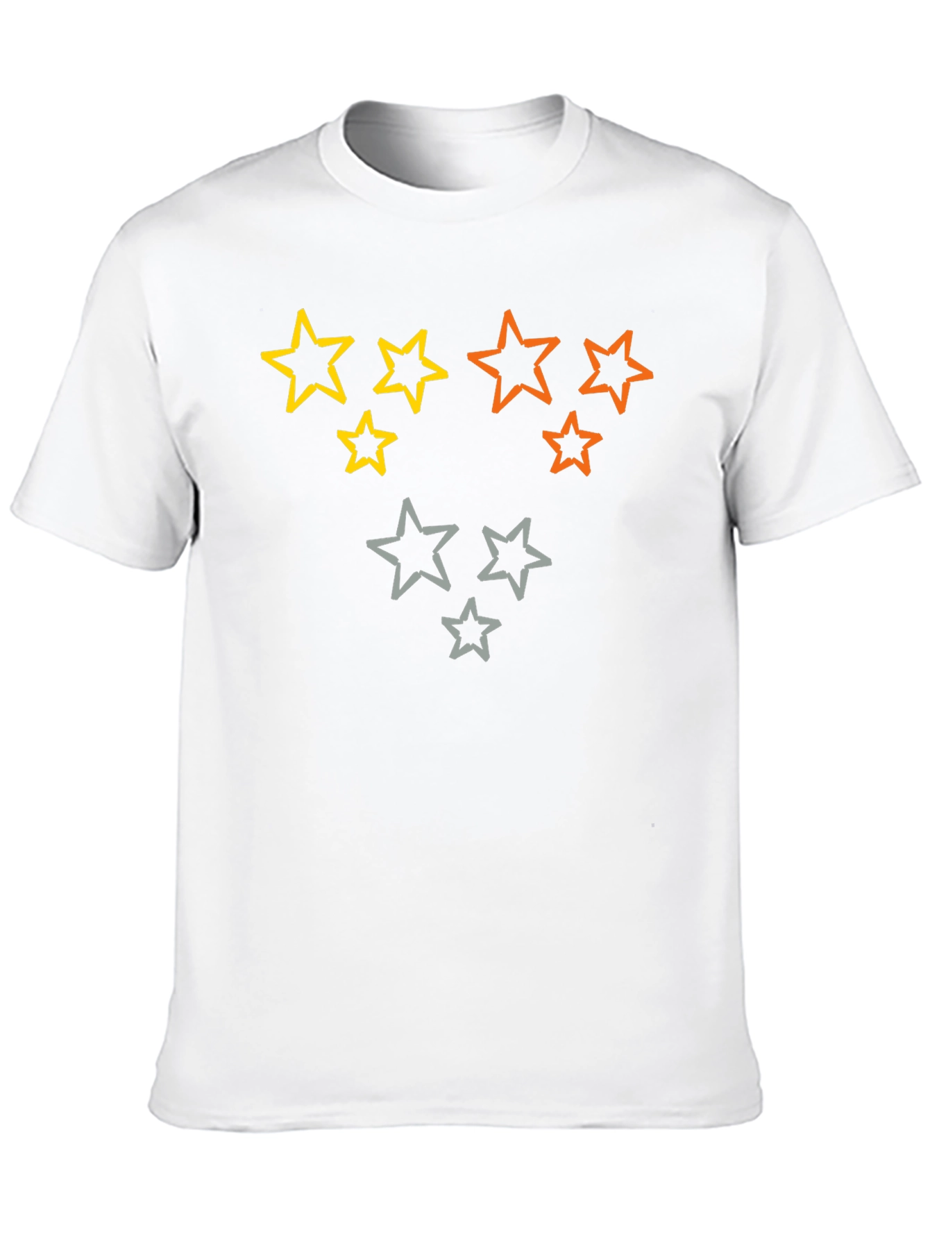 Star Pattern Black T-Shirt