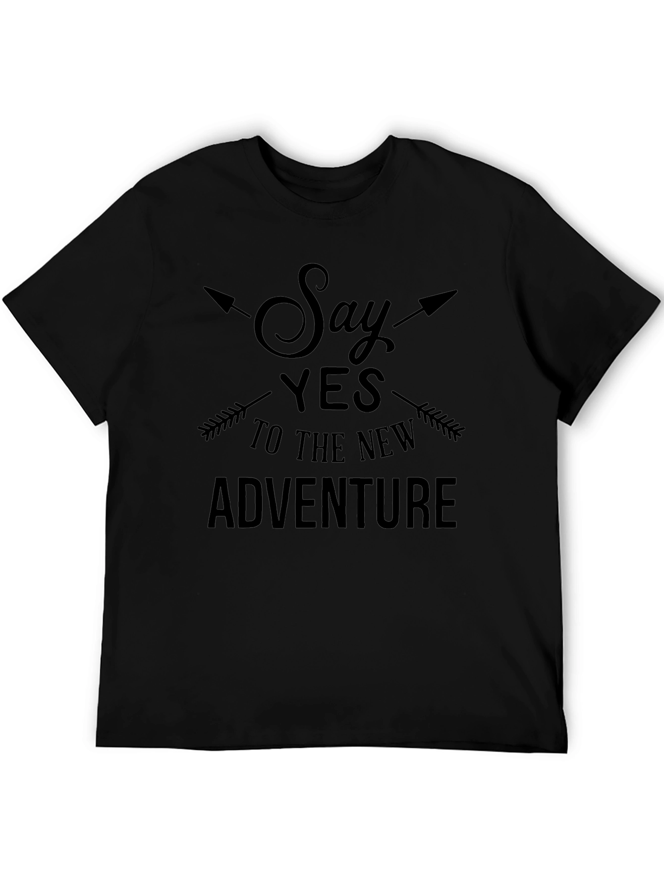 Adventure Seeker Black Graphic T-Shirt