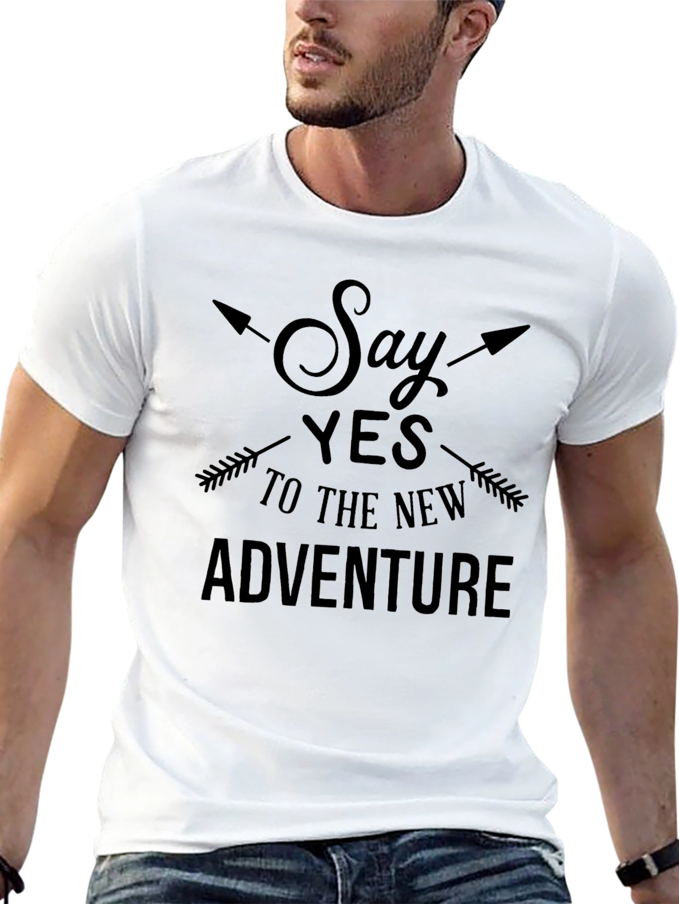 Adventure Seeker Black Graphic T-Shirt