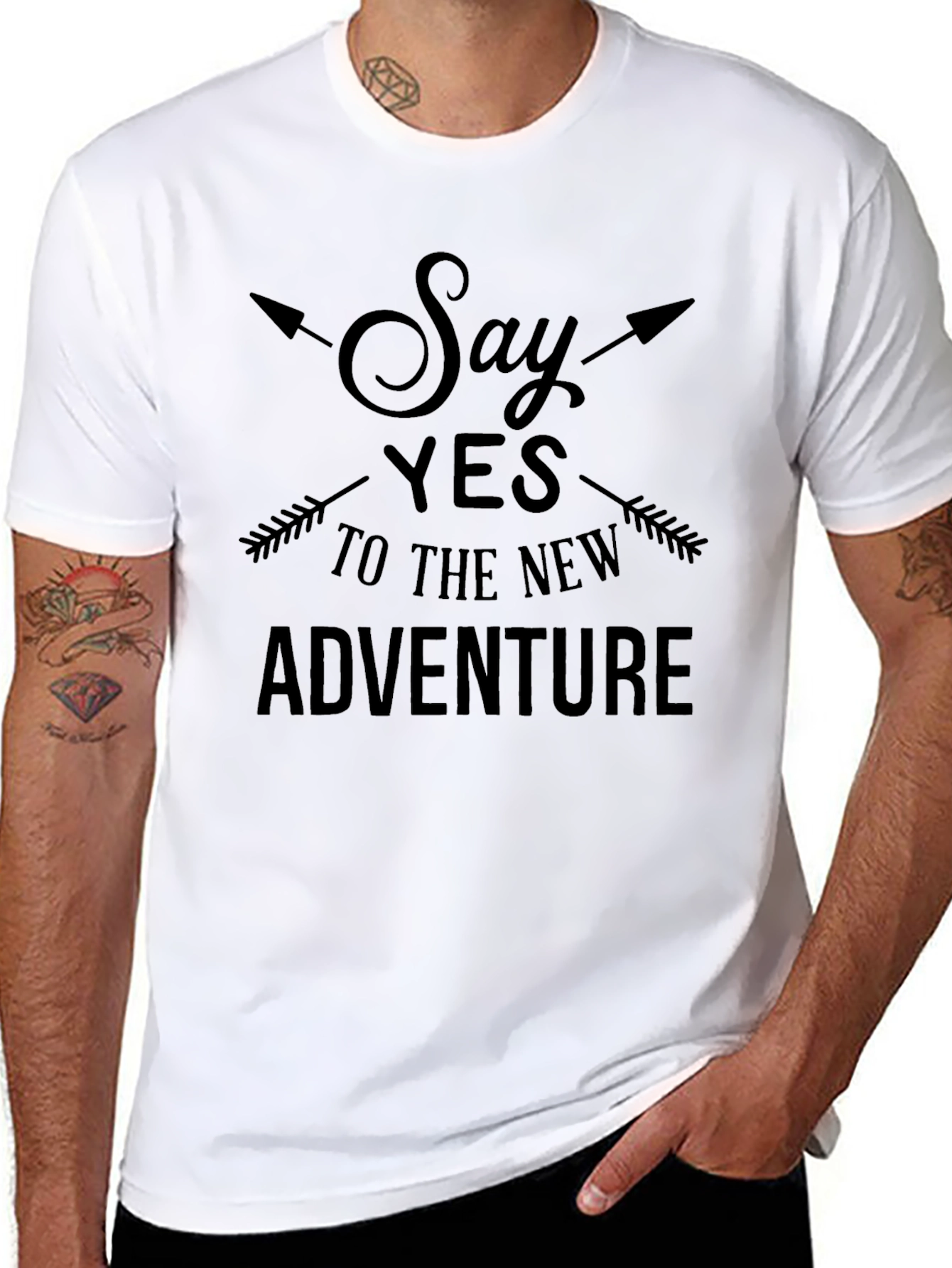 Adventure Seeker Black Graphic T-Shirt