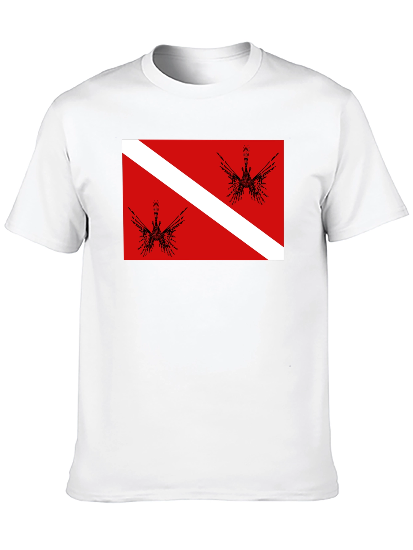 Diver Down Flag Graphic Tee - Black T-Shirt