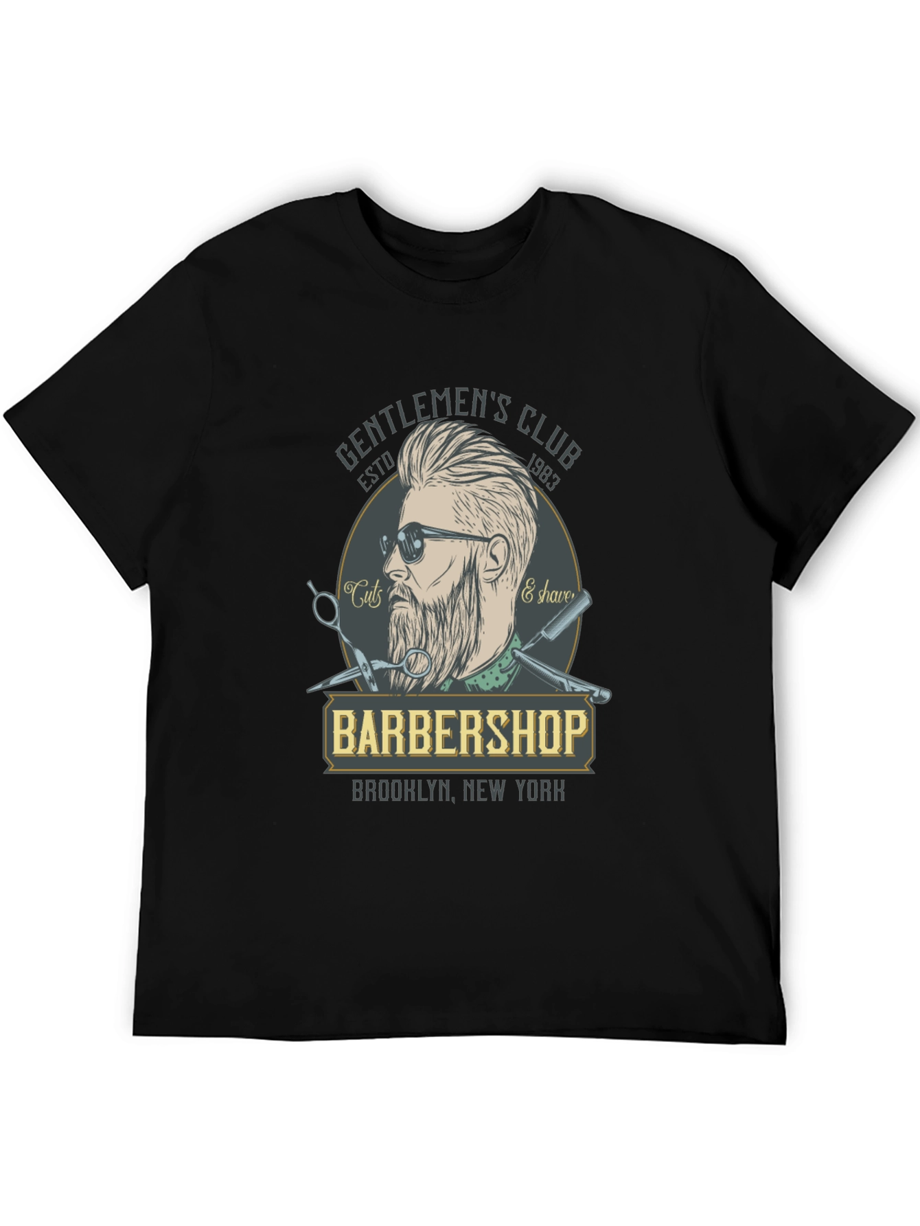 Gentlemens Club Barbershop Graphic T-Shirt