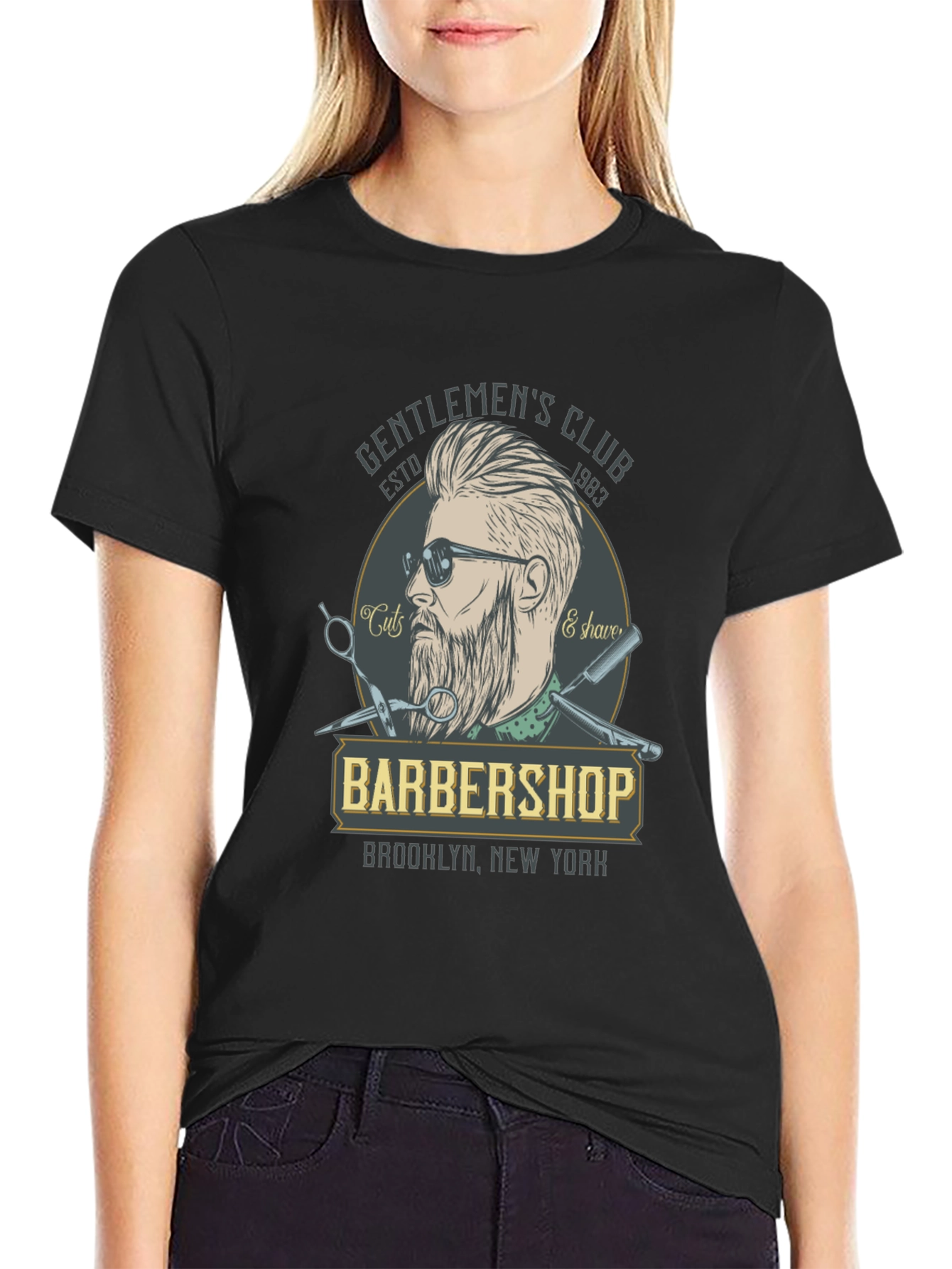 Gentlemens Club Barbershop Graphic T-Shirt