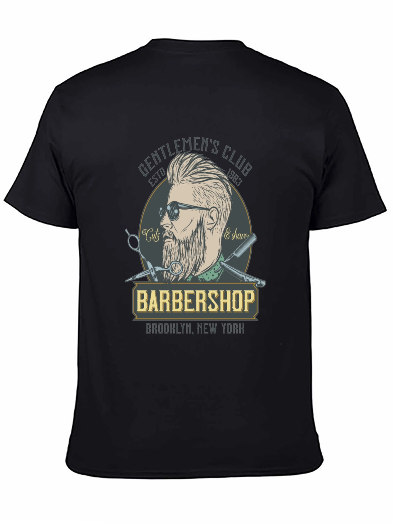 Gentlemens Club Barbershop Graphic T-Shirt