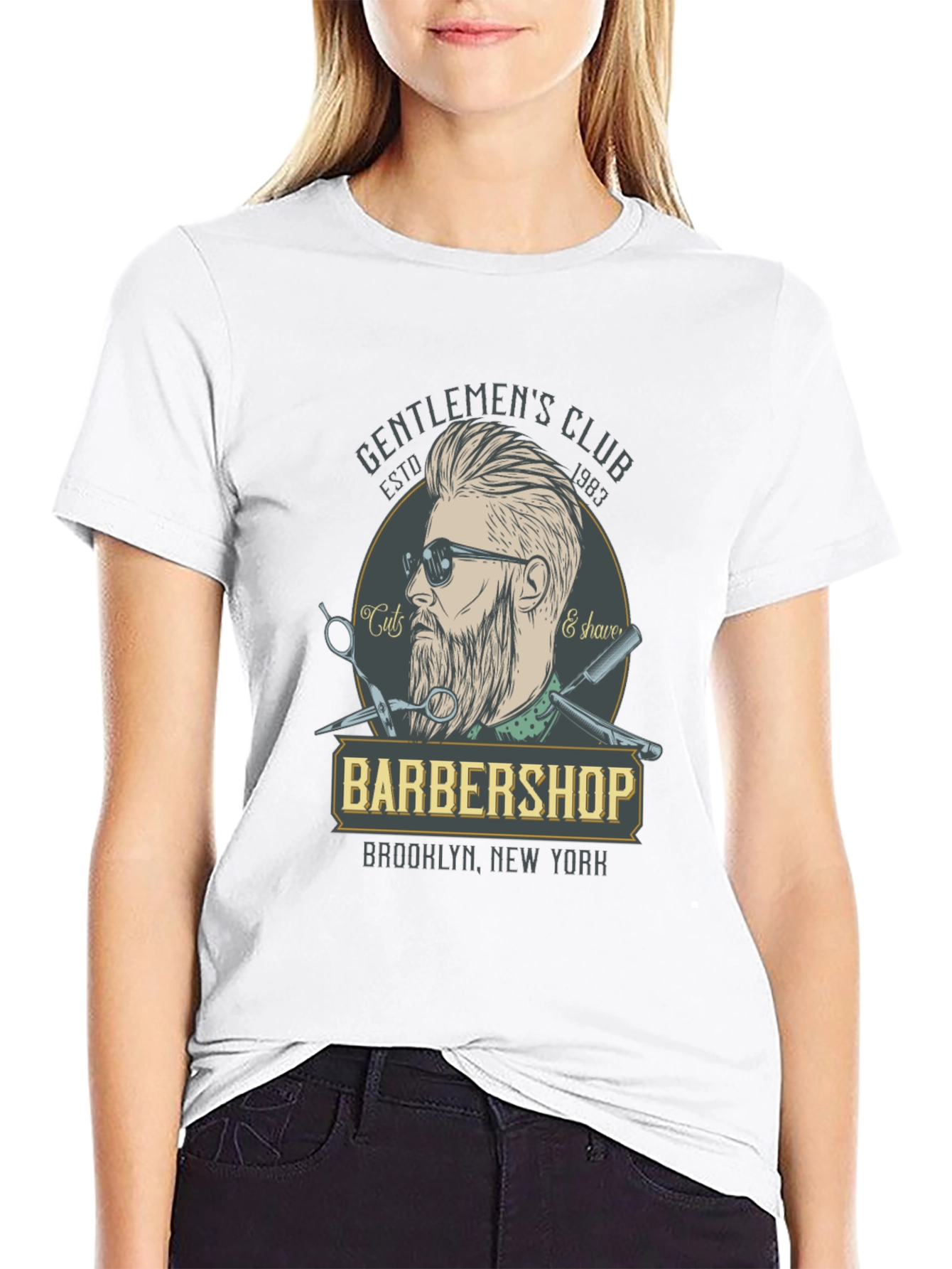 Gentlemens Club Barbershop Graphic T-Shirt
