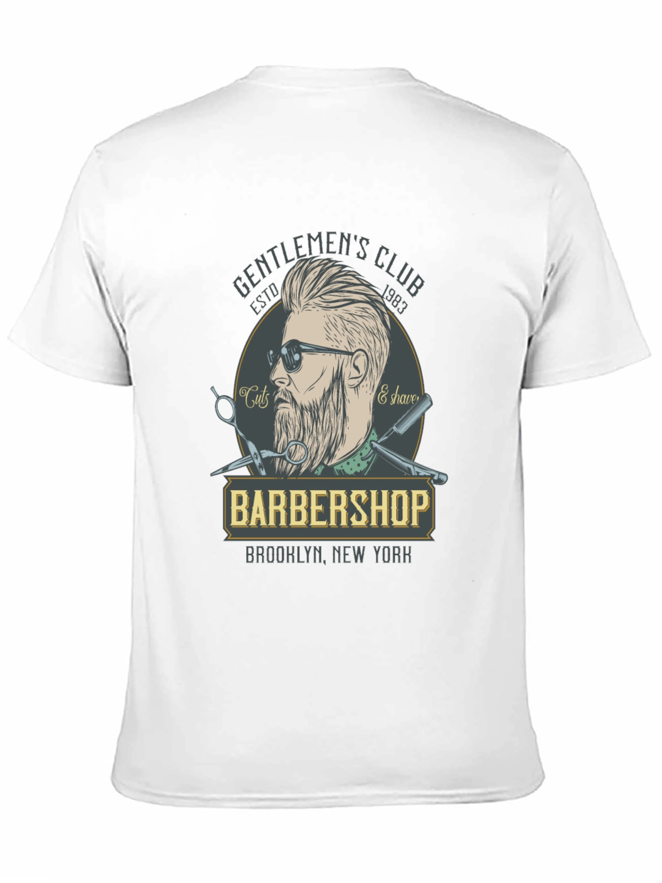 Gentlemens Club Barbershop Graphic T-Shirt