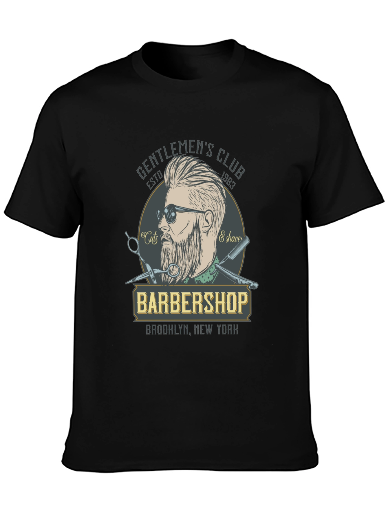 Gentlemens Club Barbershop Graphic T-Shirt