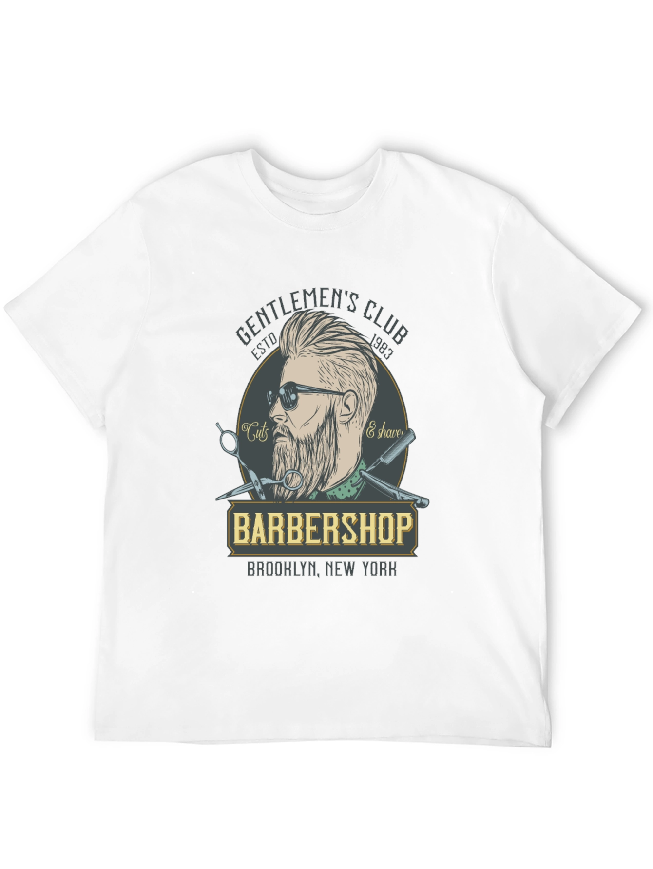Gentlemens Club Barbershop Graphic T-Shirt