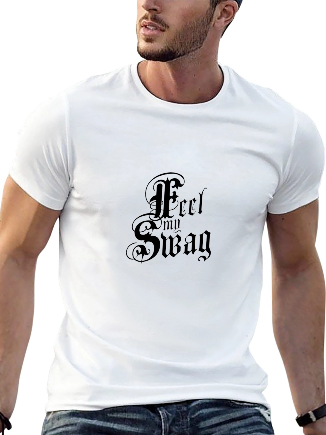 Feel My Swag Black Graphic Tee