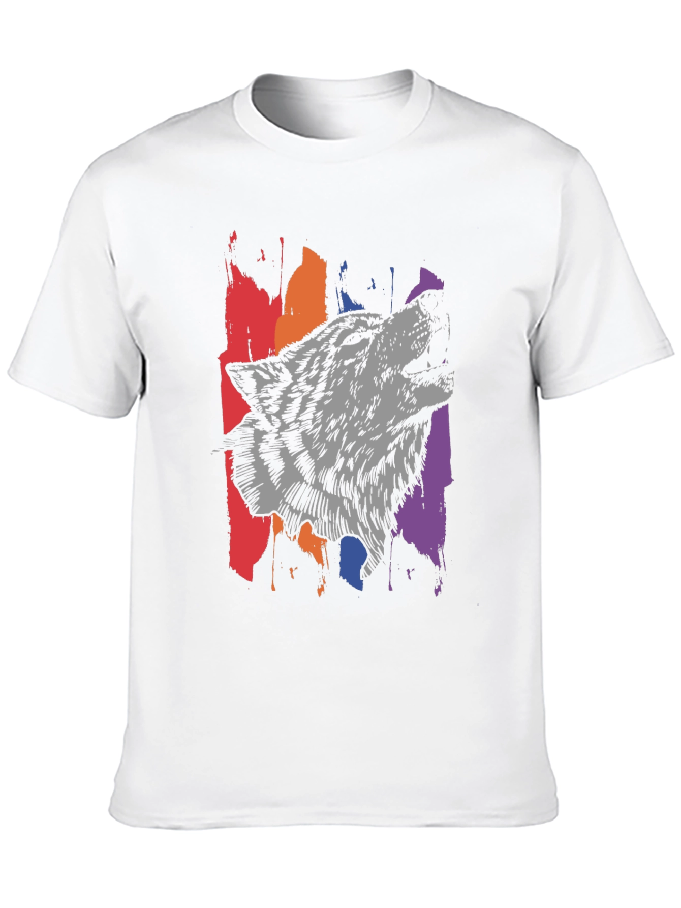 Wolf Graphic Tee - Black Mens T-Shirt