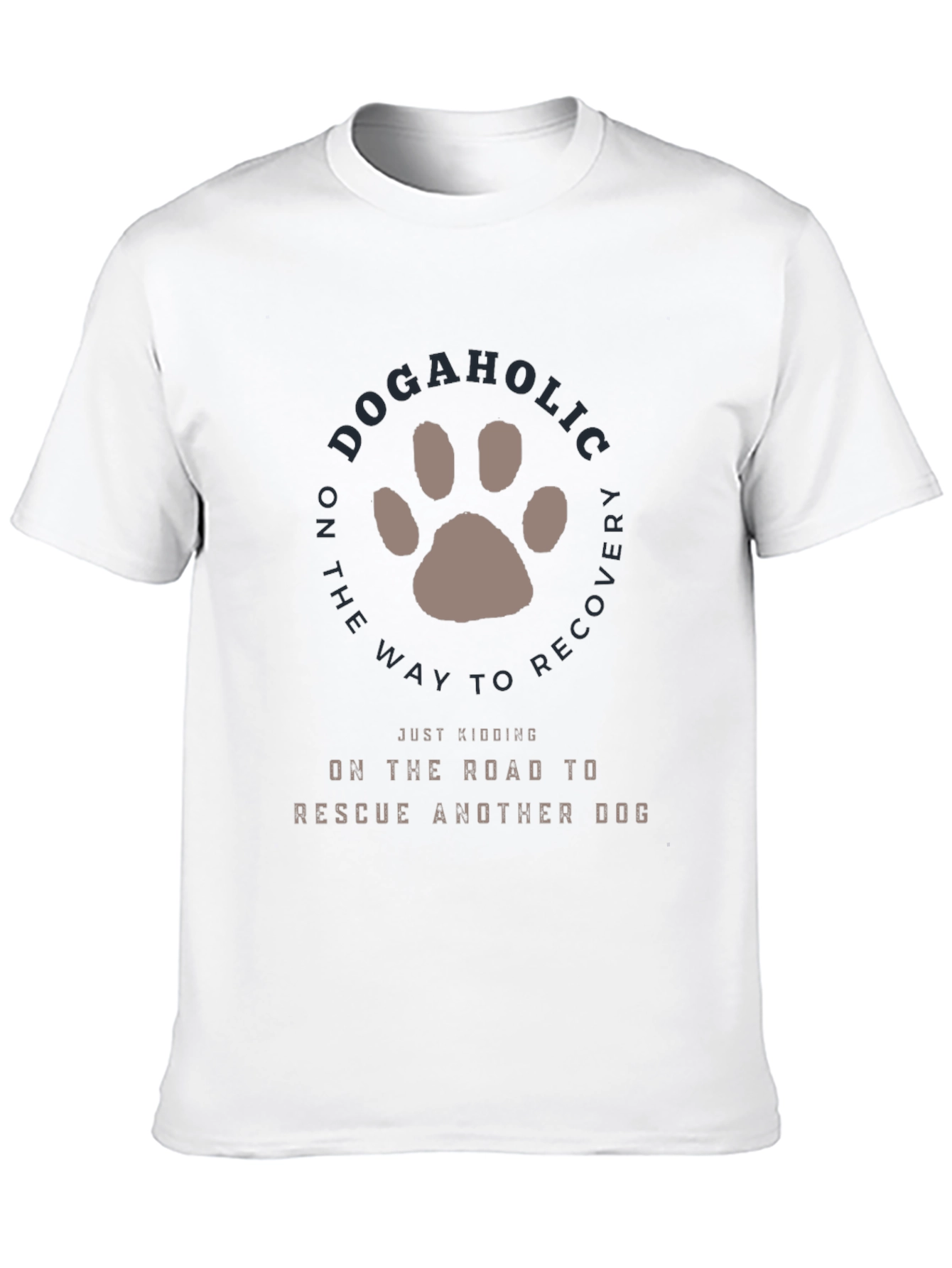 Dogaholic Rescue Dog Graphic T-Shirt