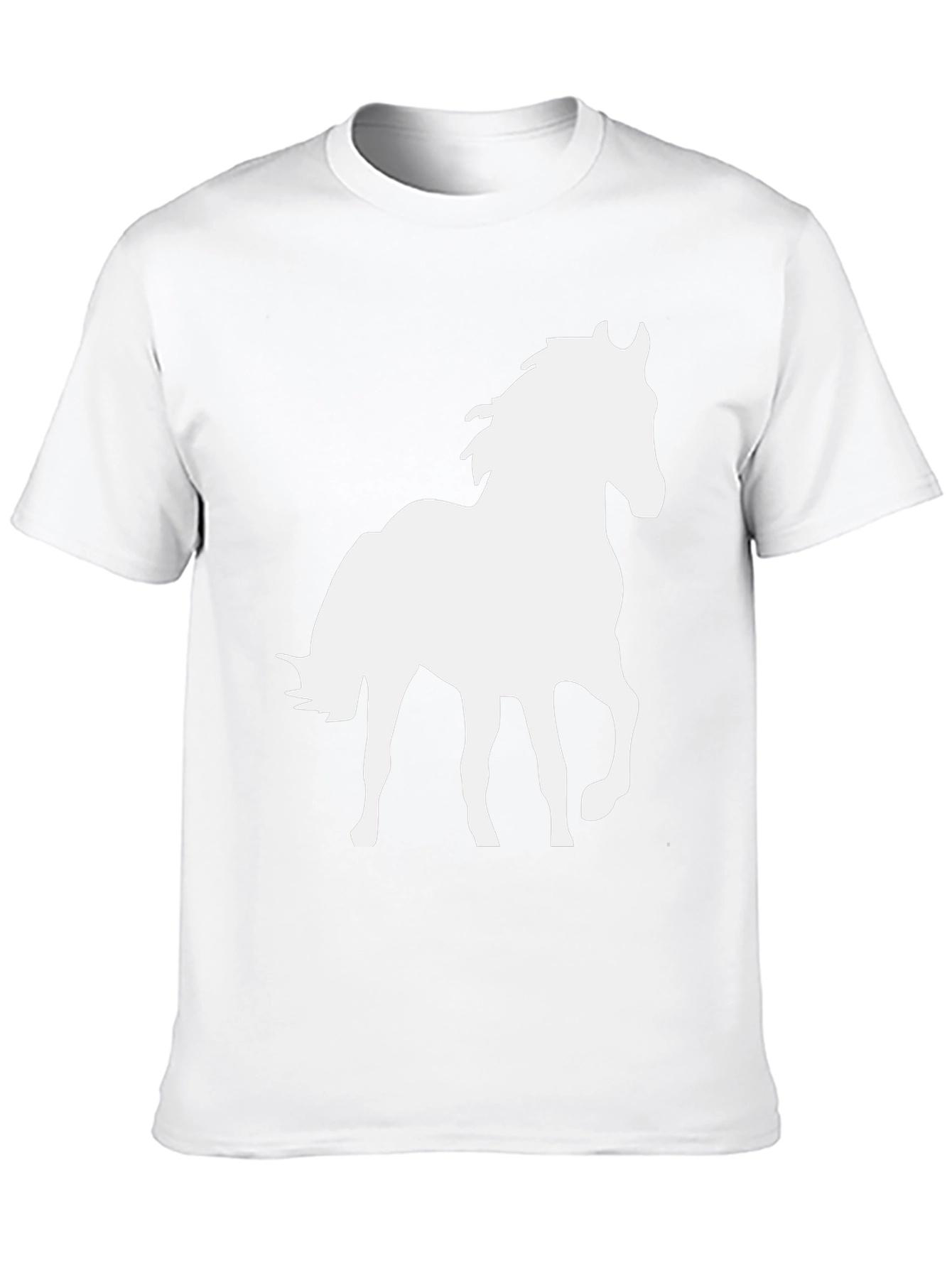 Black Horse Graphic T-Shirt for Men