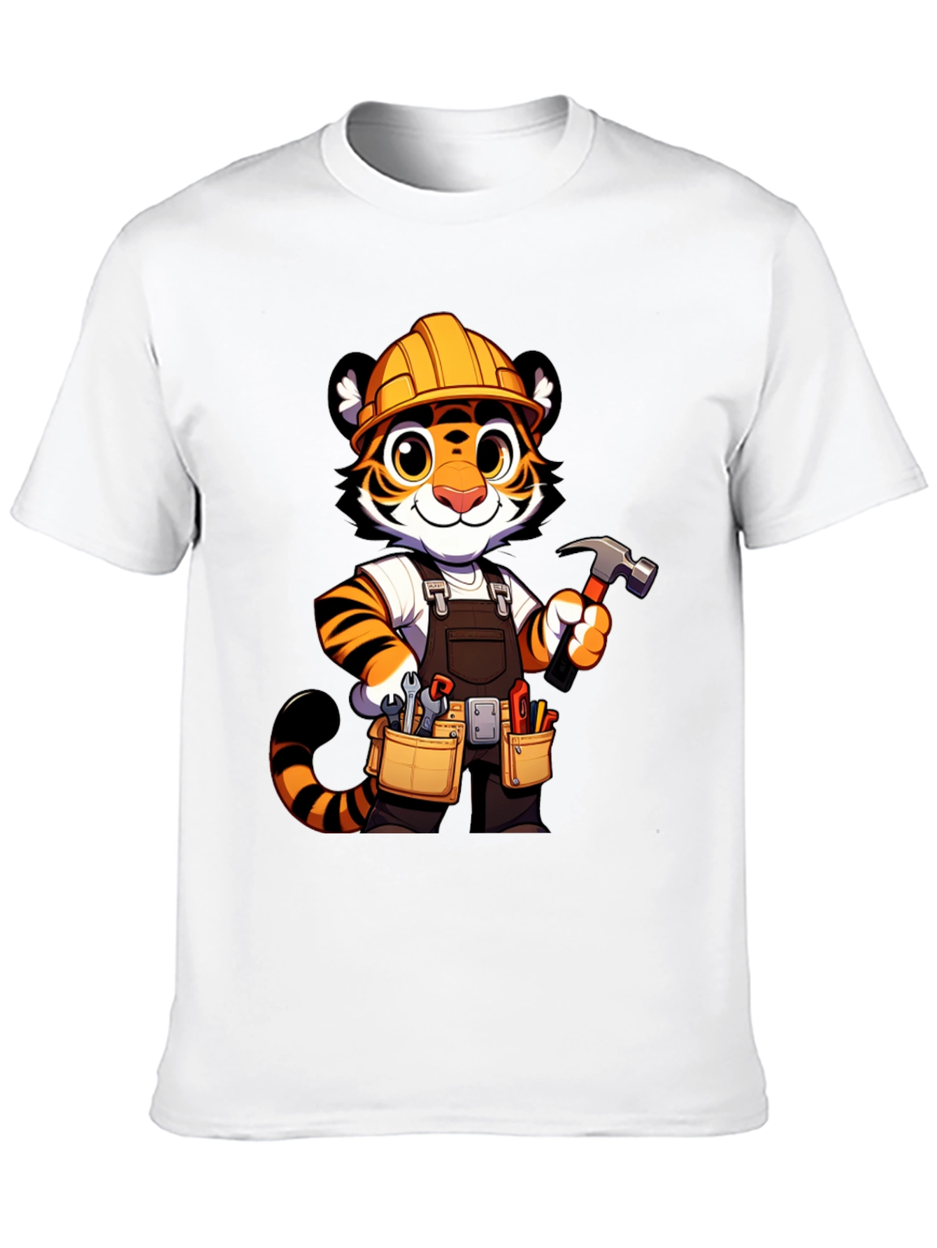 Cartoon Tiger Builder Graphic Tee