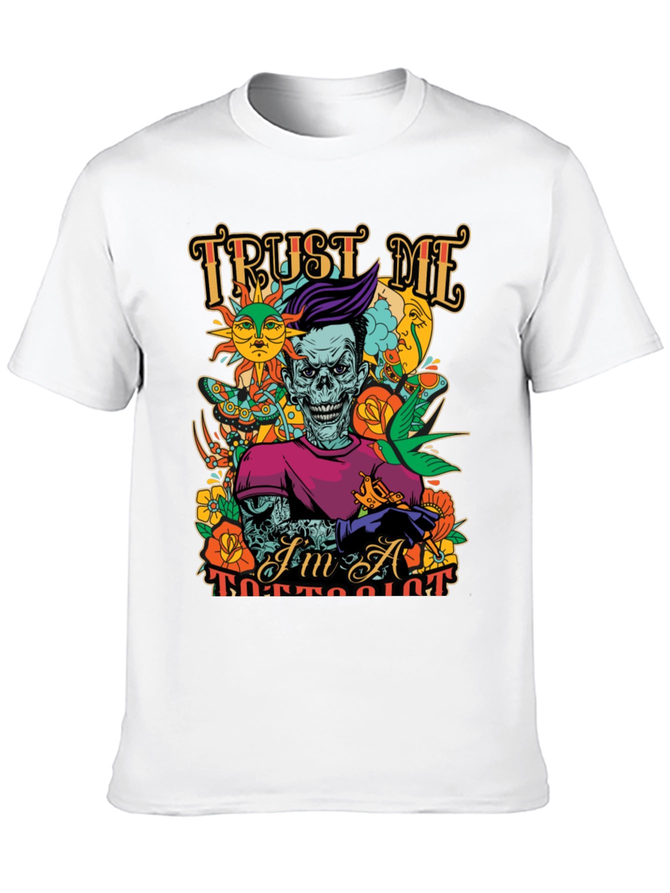 Trust Me Im A Tattooist Black Graphic Tee