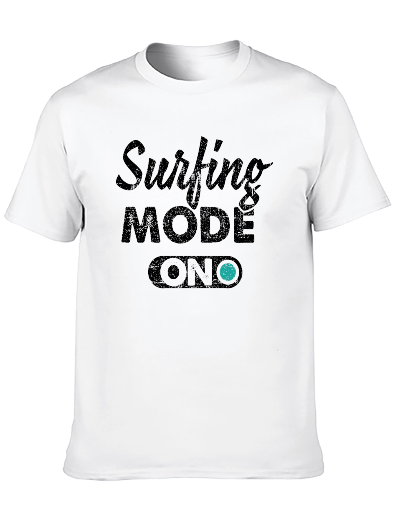 Surfing Mode ON Black Graphic Tee