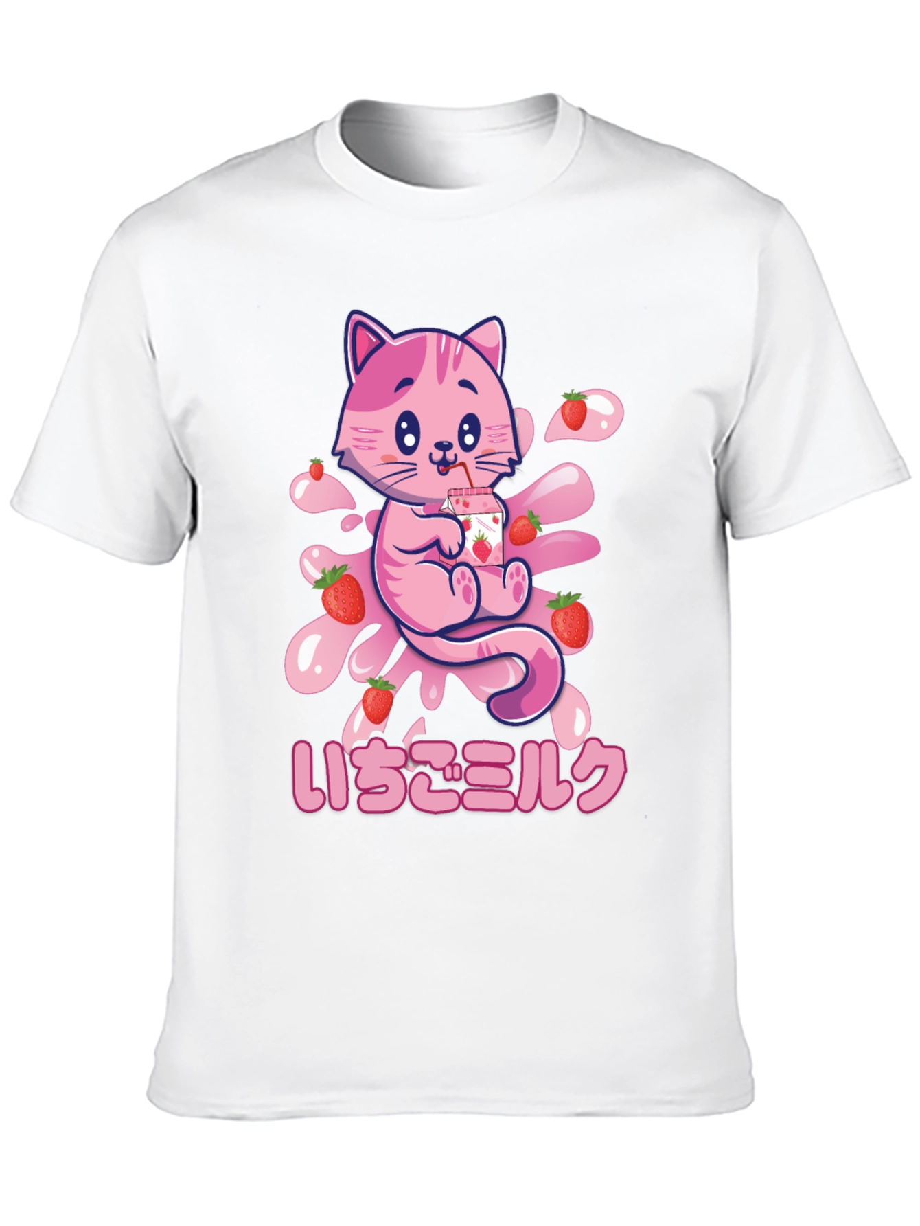 Strawberry Milk Cat Graphic Tee