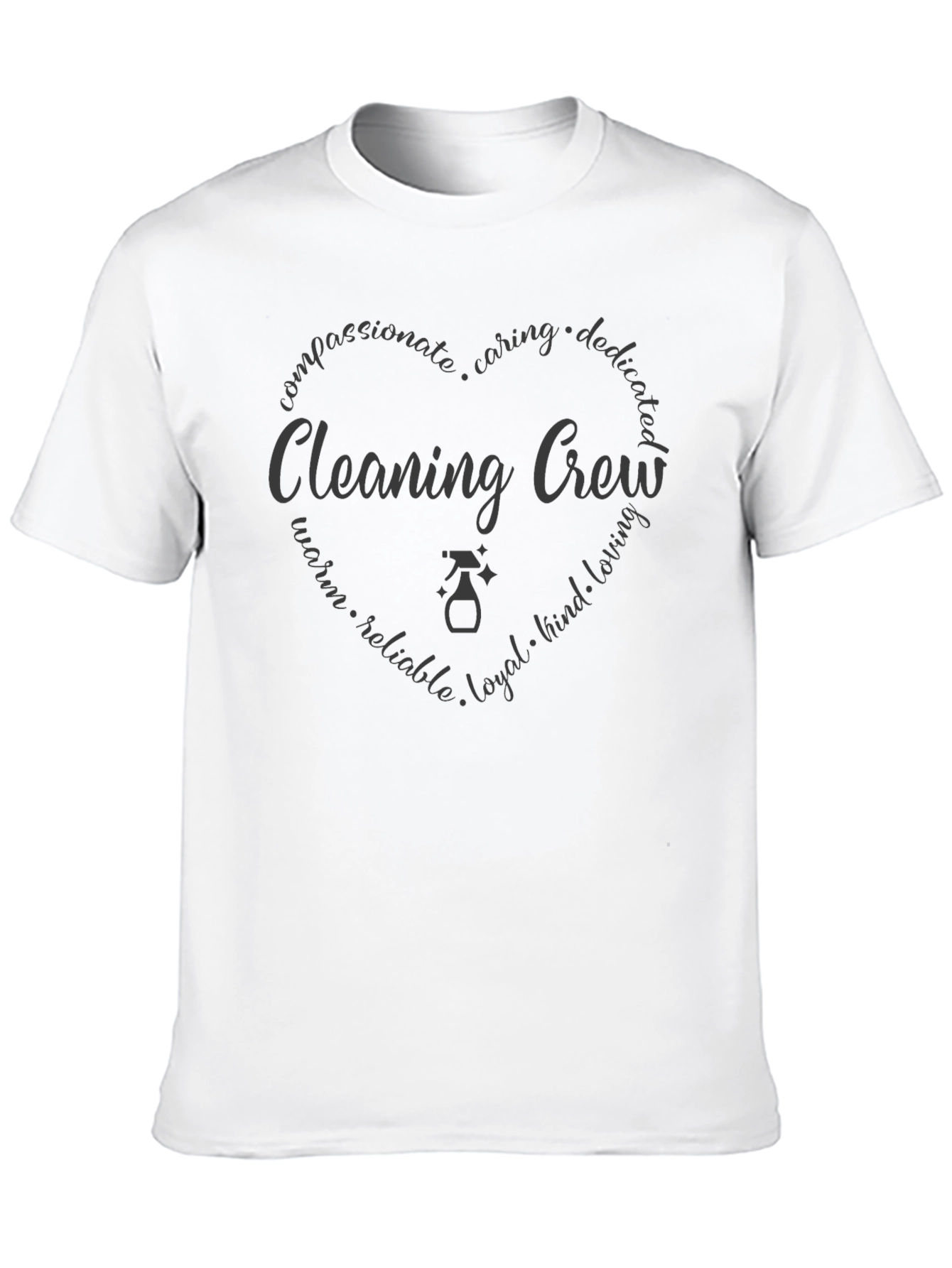 Cleaning Crew Heart Graphic Tee - Black T-Shirt