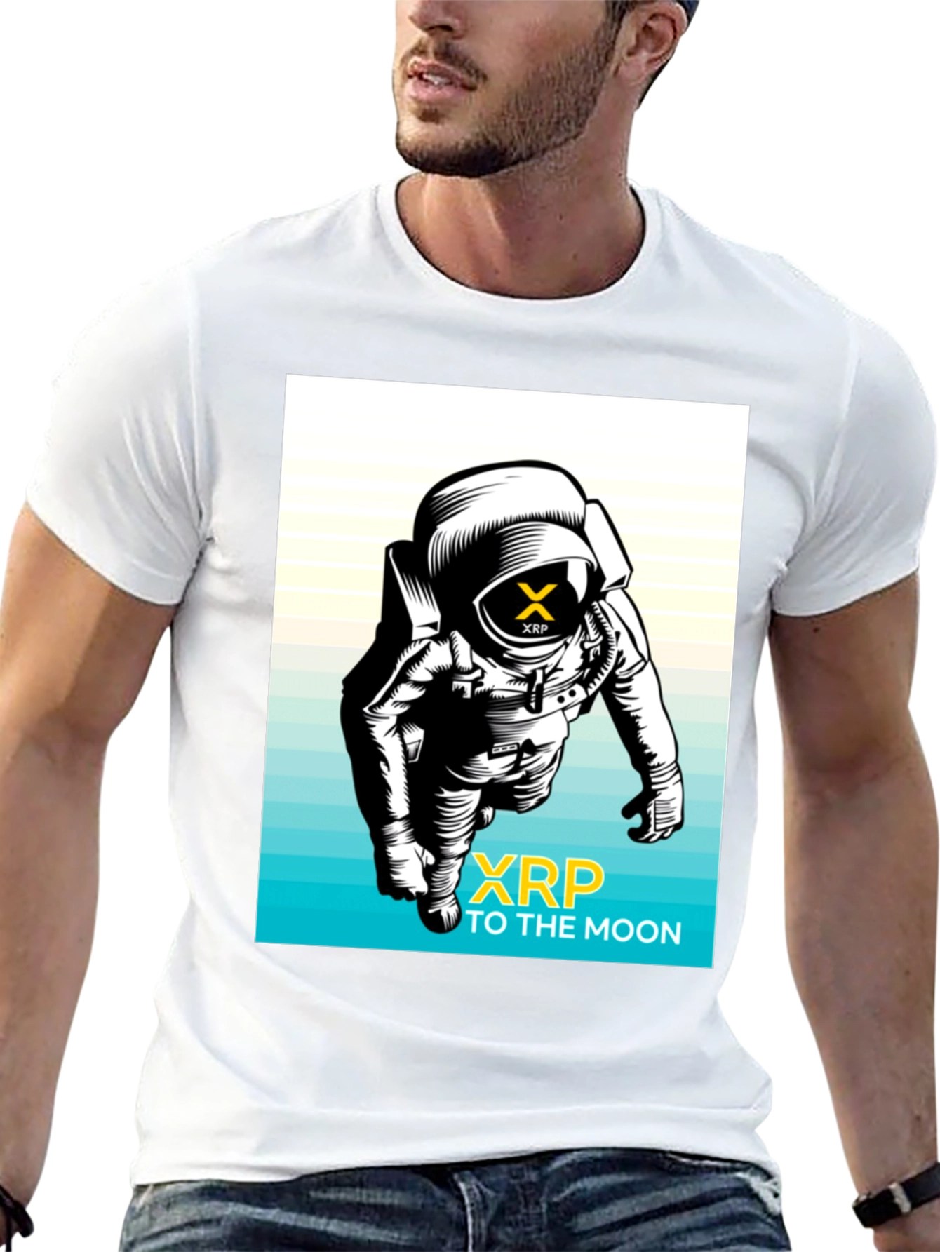 XRP to the Moon Black T-Shirt