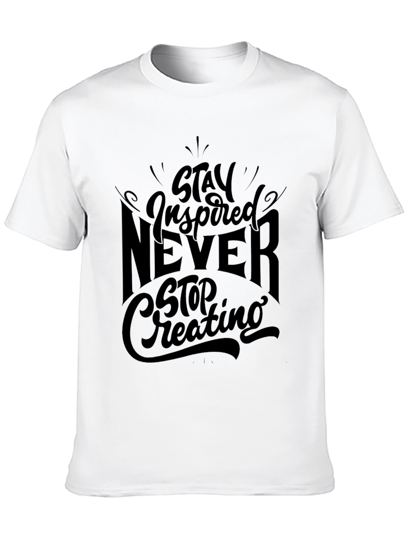 Stay Inspired Mens Graphic Tee - Black