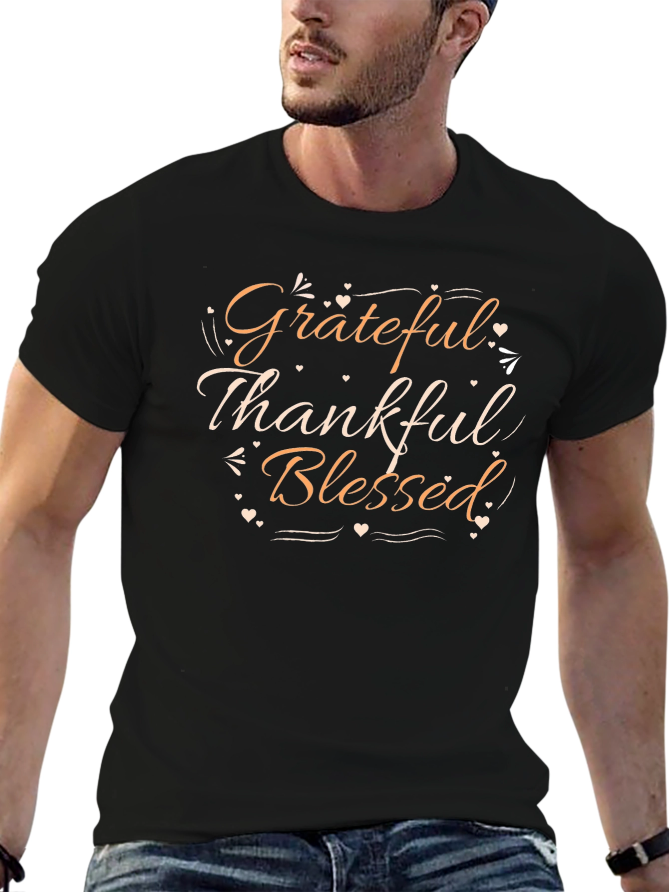 Grateful Thankful Blessed Graphic Tee