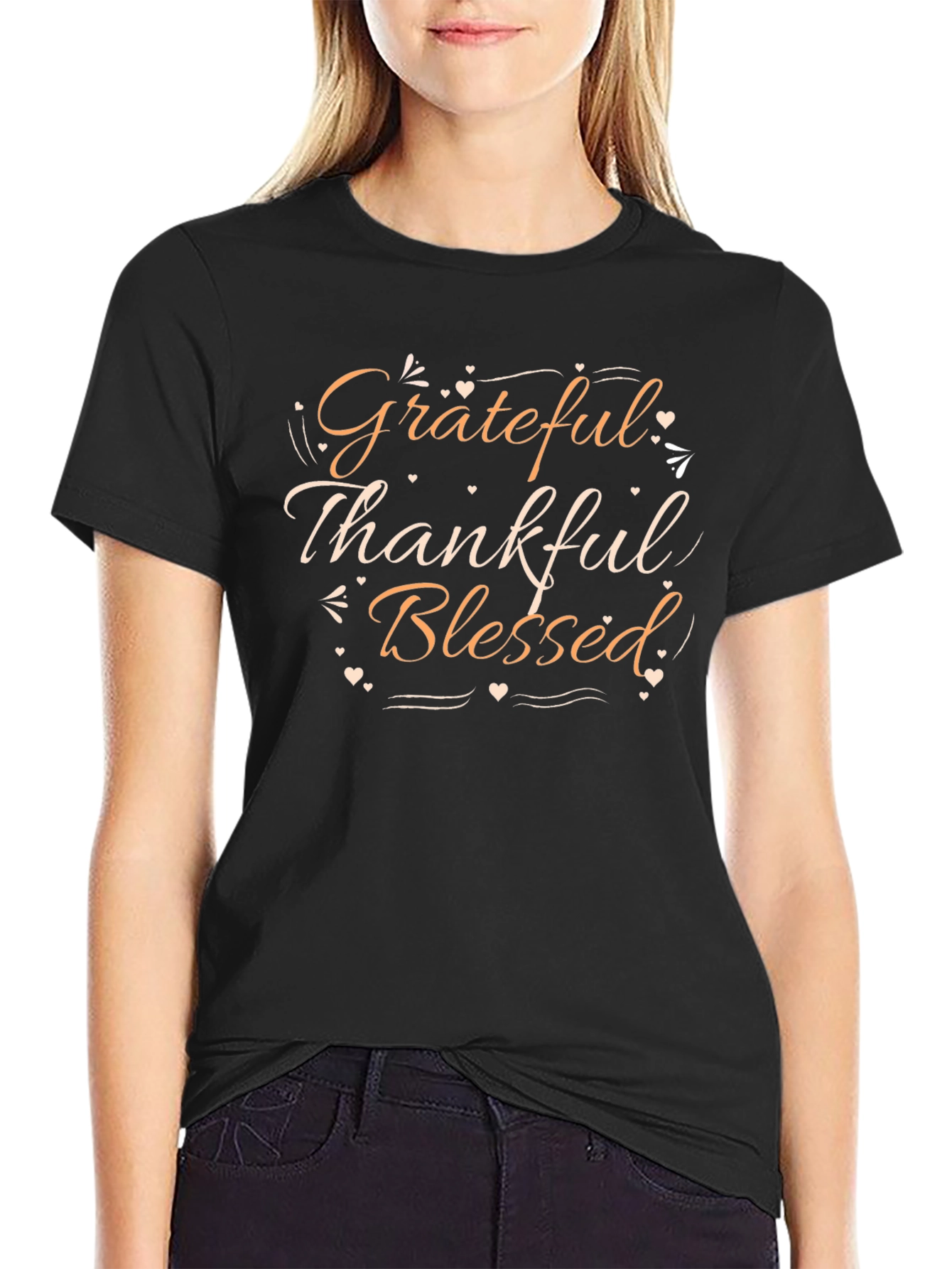 Grateful Thankful Blessed Graphic Tee