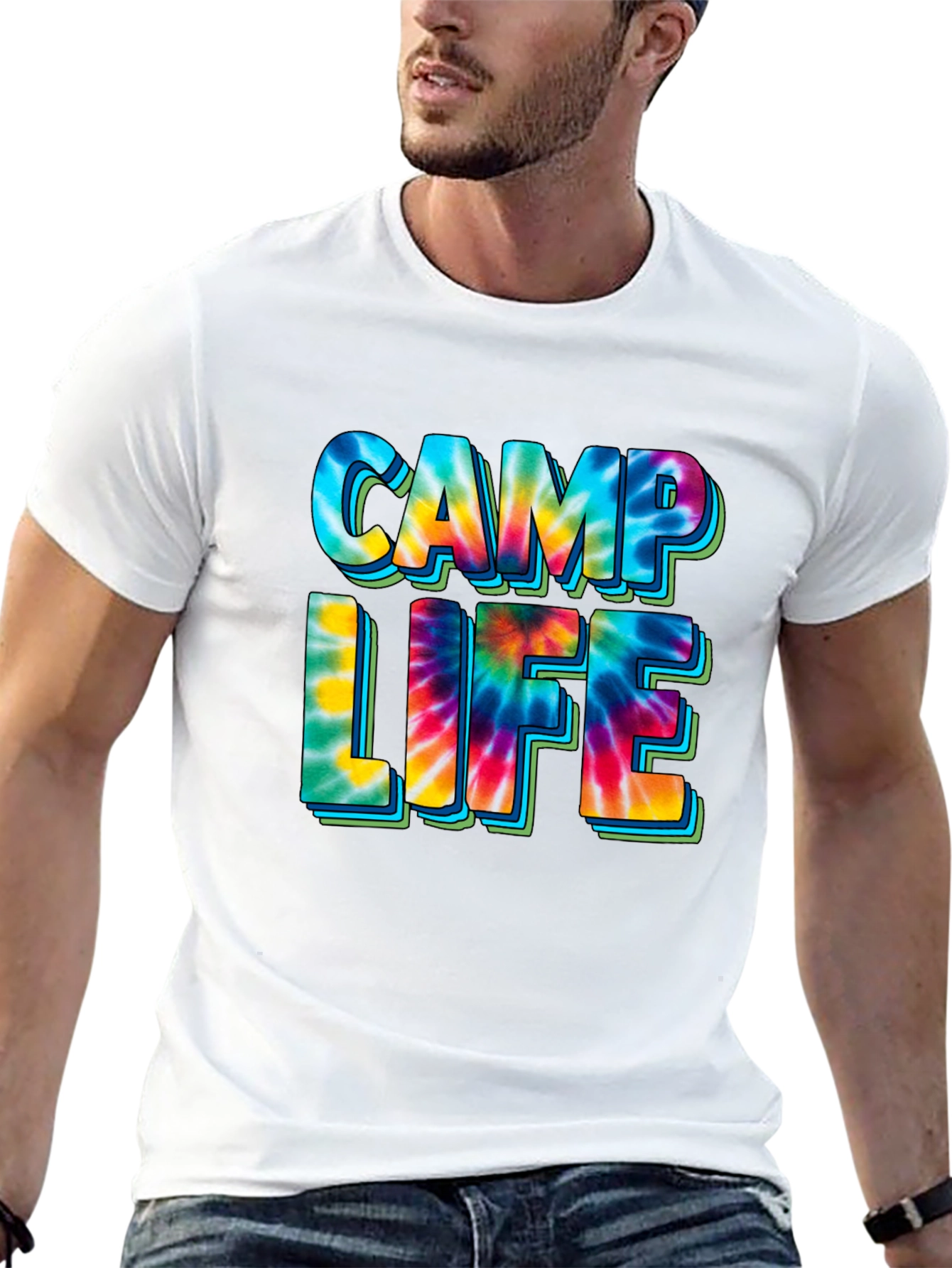 Camp Life Tie-Dye Graphic T-Shirt