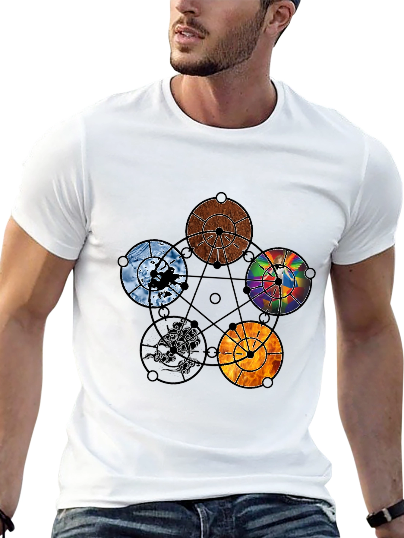 Five Elements Graphic Tee - Unique Design