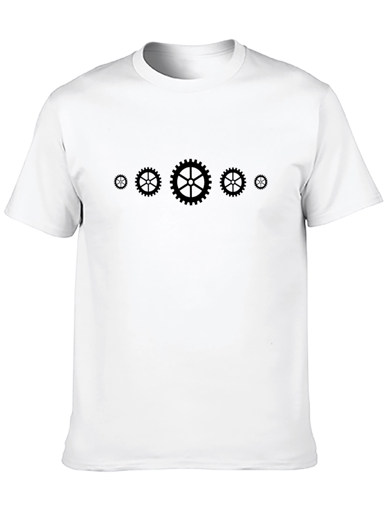 Gear Design Black T-Shirt | Mechanical Style
