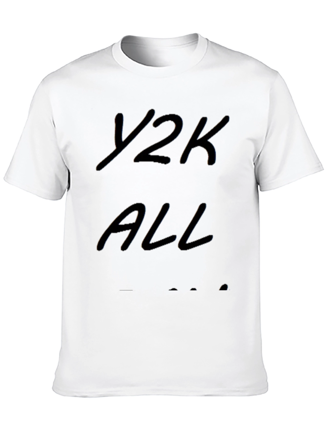Y2K ALL T-Shirt - Black Casual Style