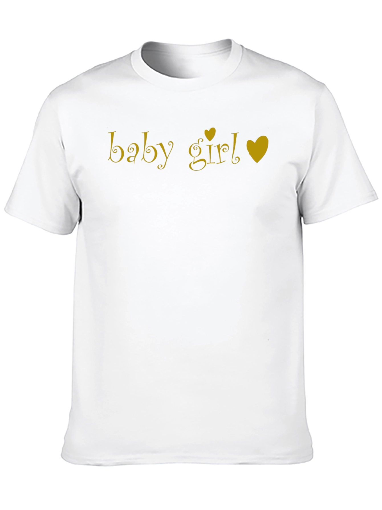 Baby Girl Heart Tee - Soft Cotton Black T-Shirt