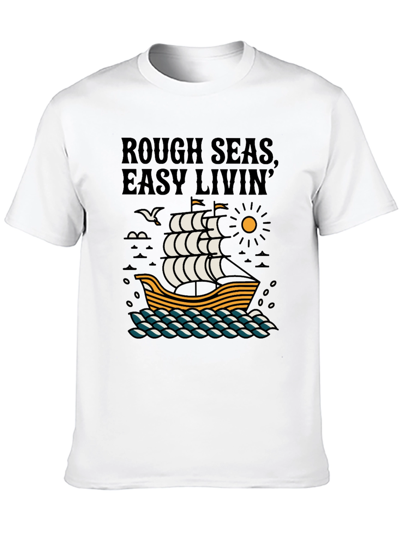 Rough Seas Easy Livin Graphic Tee