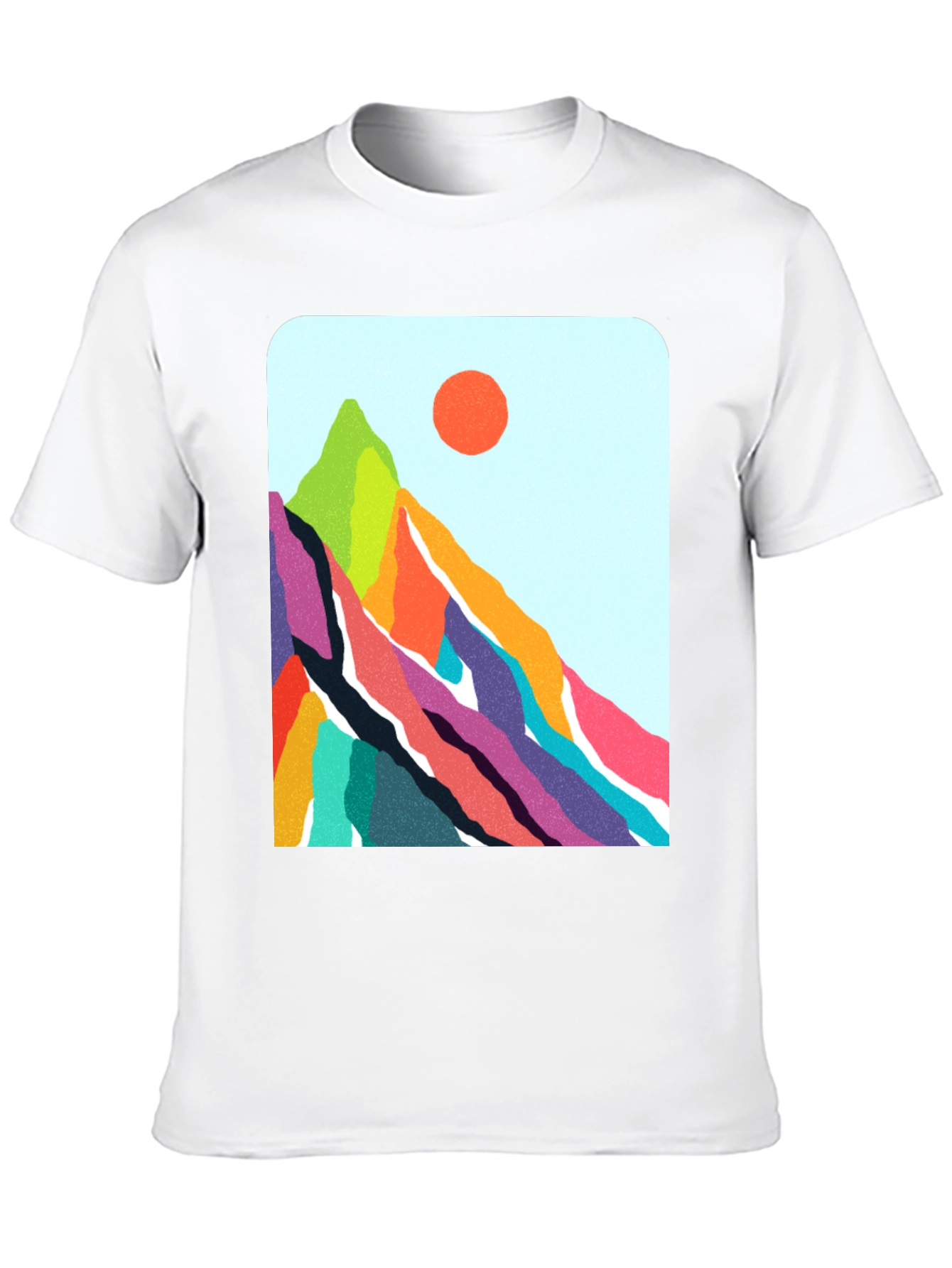 Vibrant Mountain Graphic Tee - Nature Inspired Design