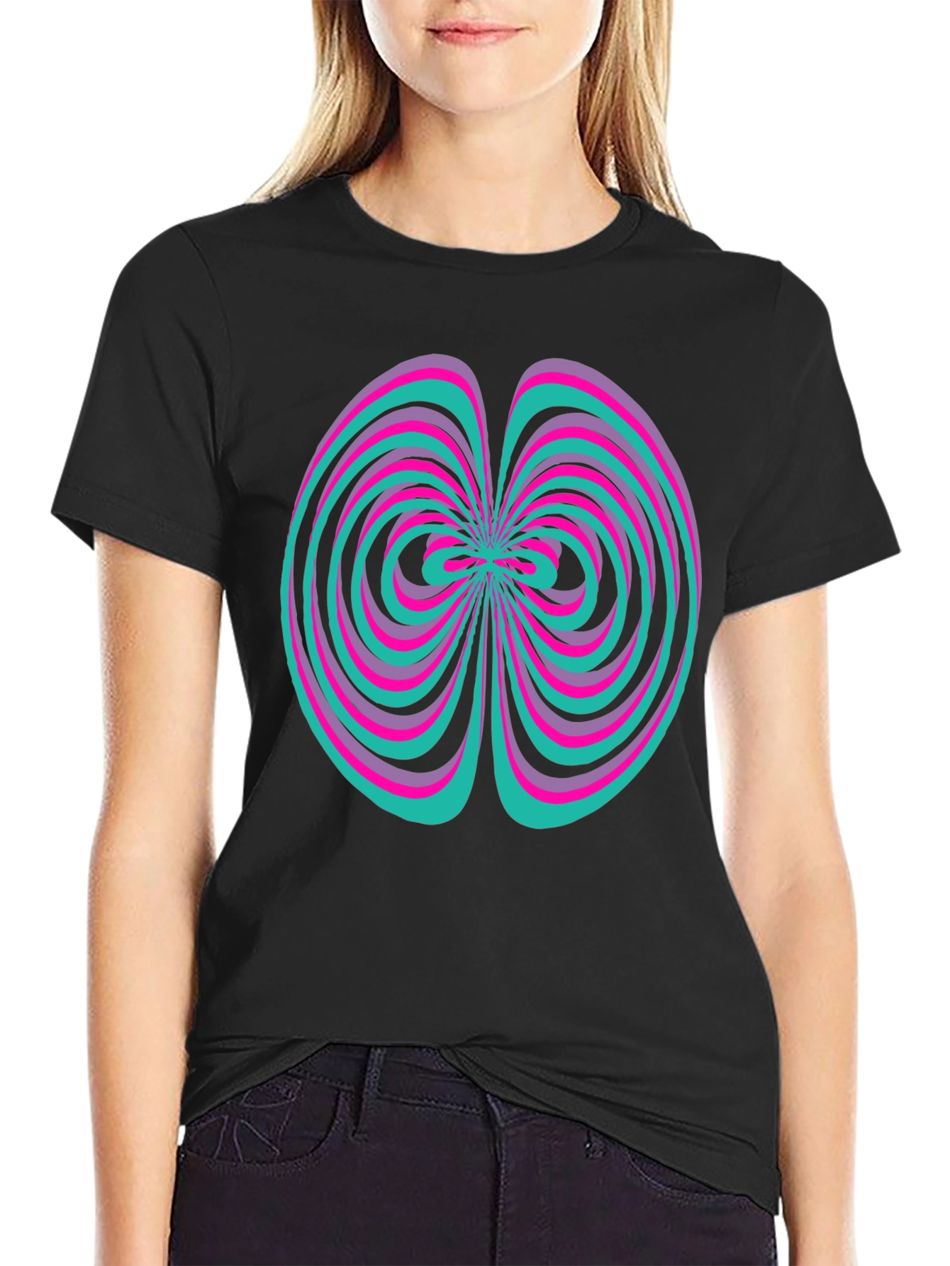 Abstract Swirl Graphic Tee - Vivid Design Shirt