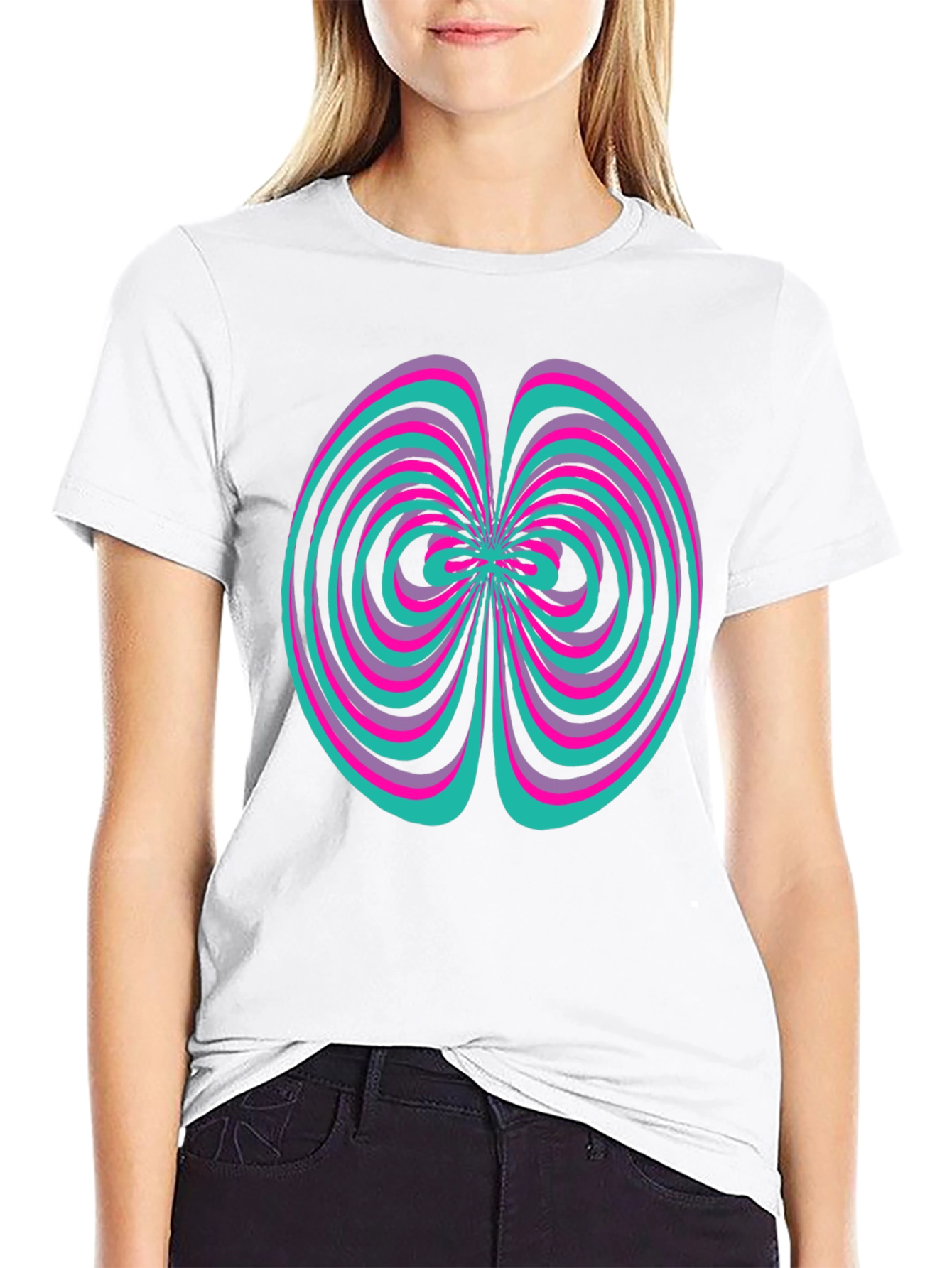 Abstract Swirl Graphic Tee - Vivid Design Shirt