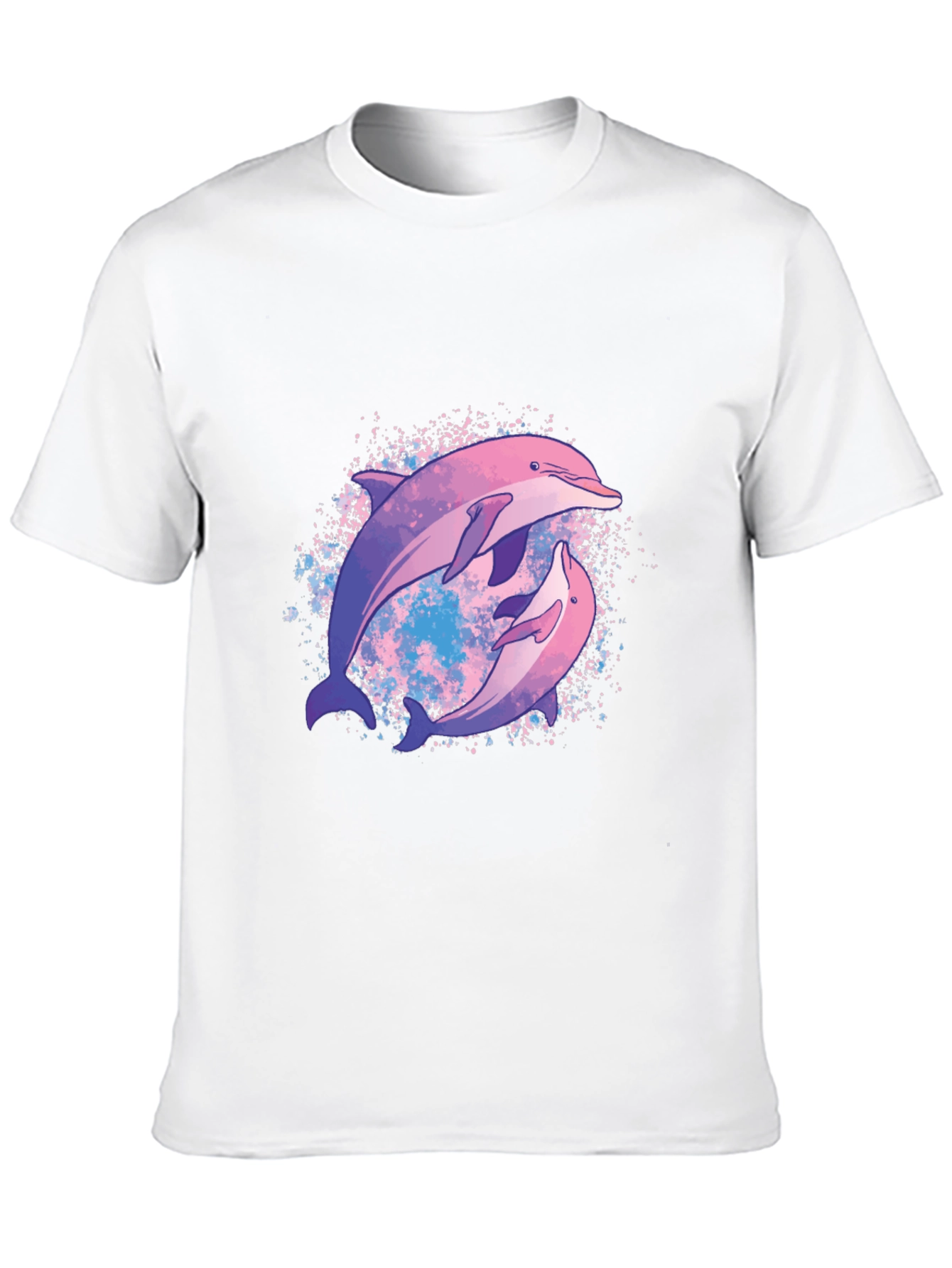 Dolphin Duo Graphic Tee - Stylish Black T-Shirt