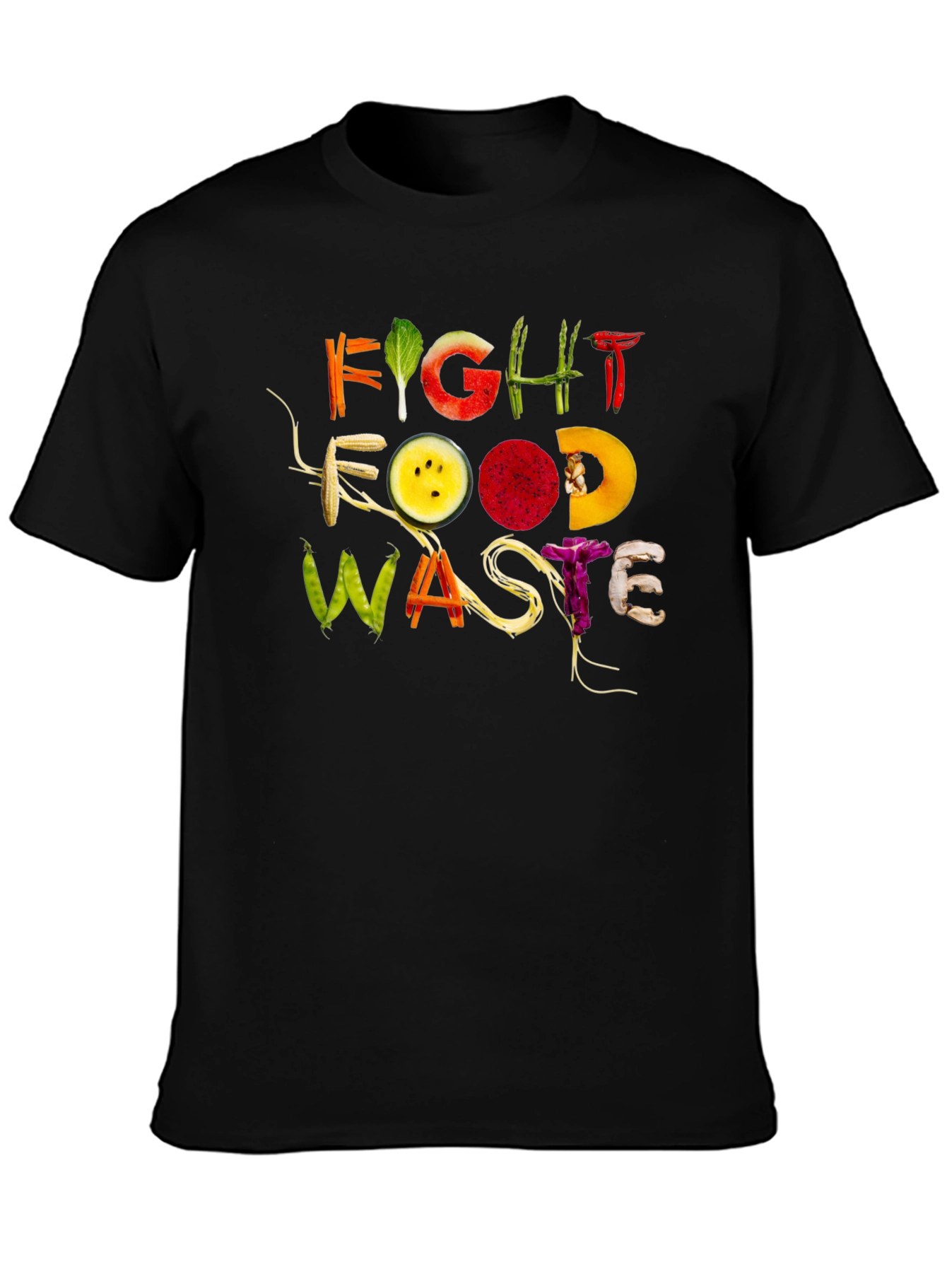 Fight Food Waste Graphic Tee - Eco-Friendly Fashion