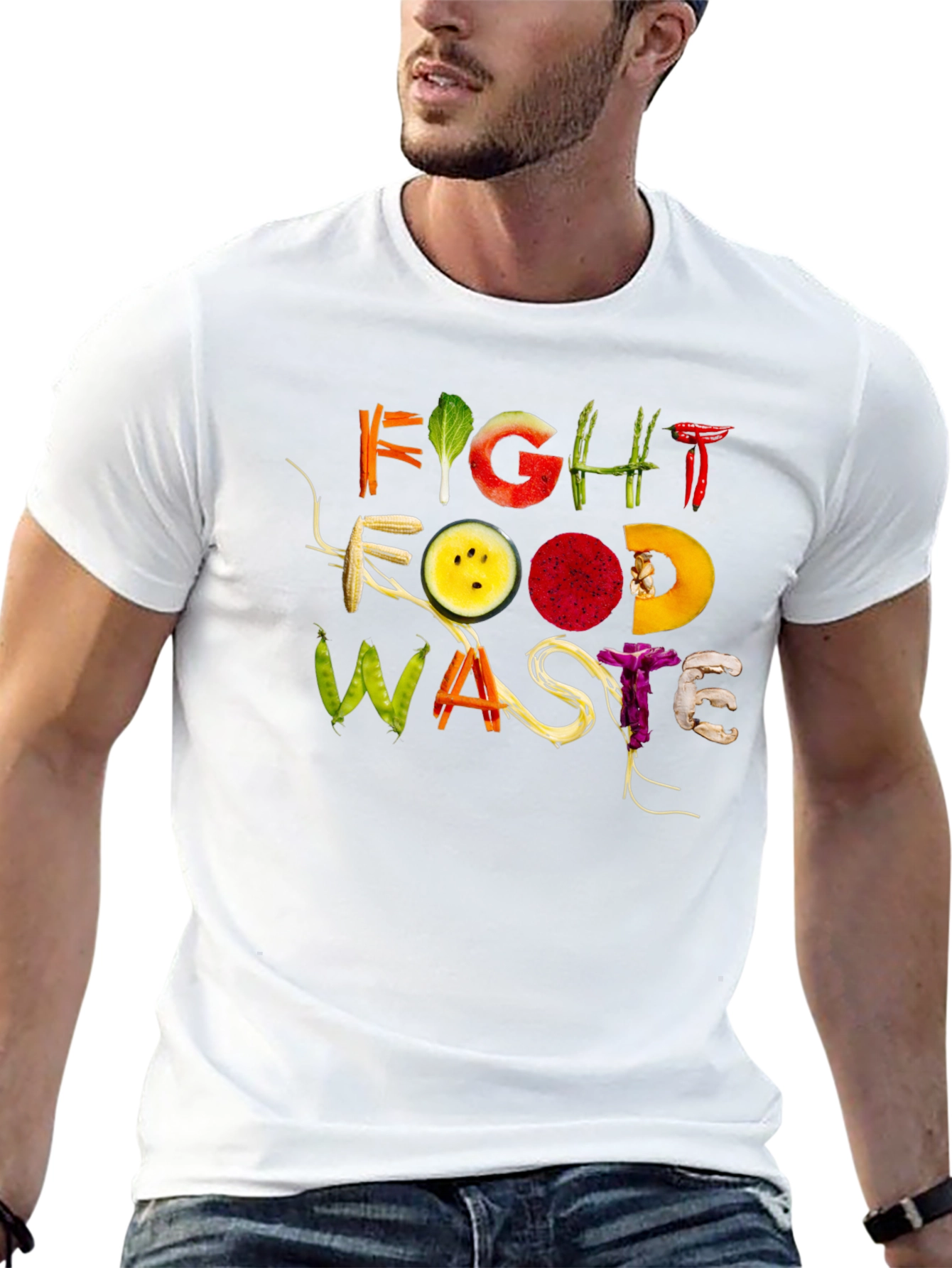 Fight Food Waste Graphic Tee - Eco-Friendly Fashion