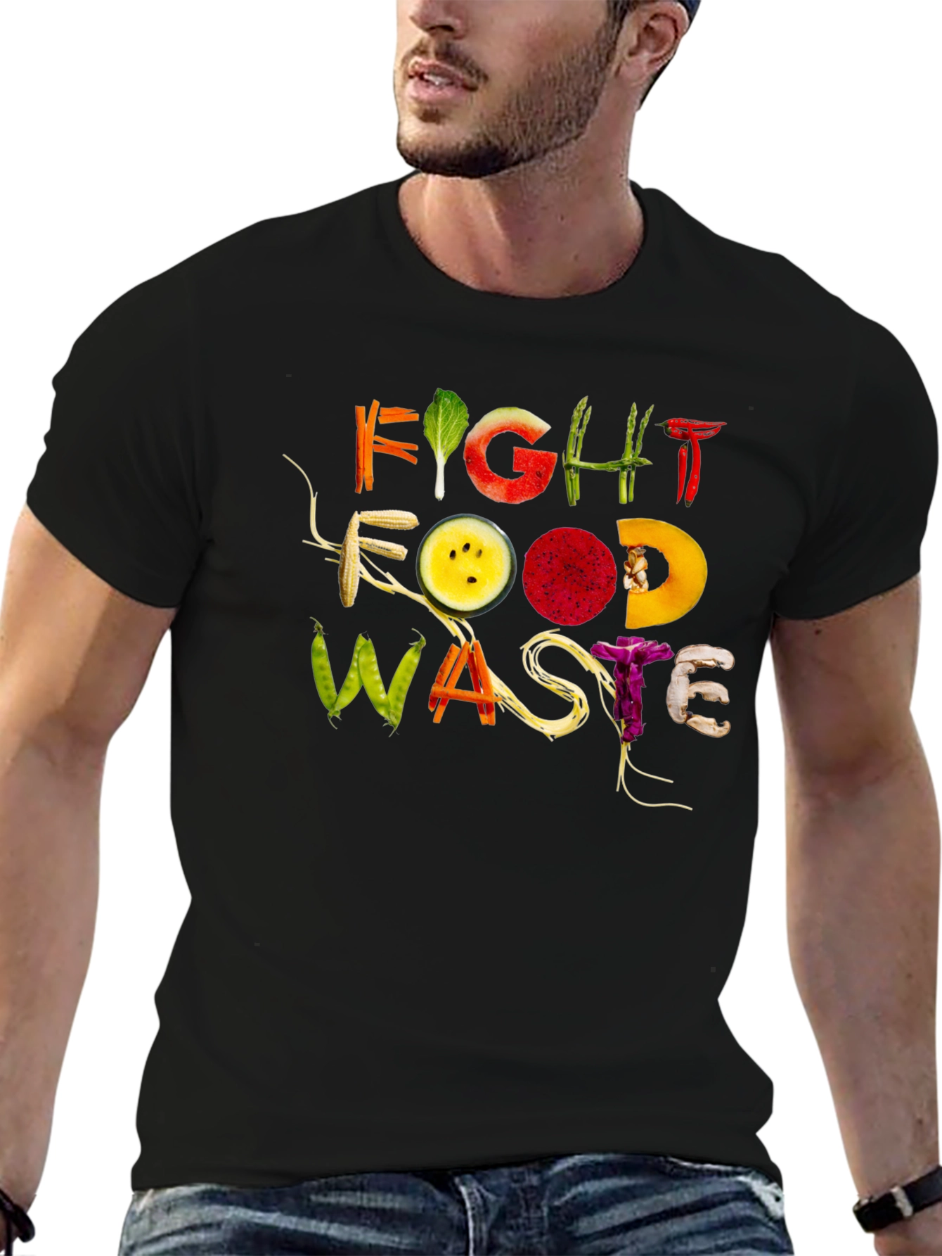 Fight Food Waste Graphic Tee - Eco-Friendly Fashion