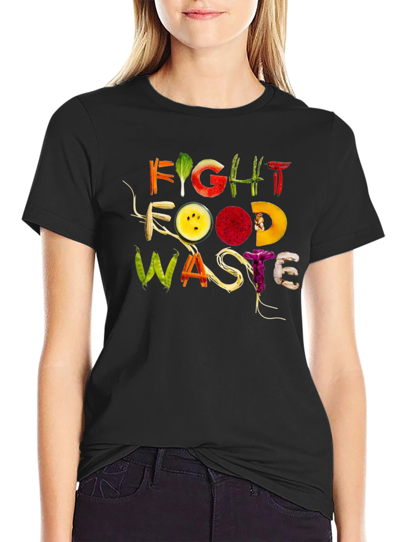 Fight Food Waste Graphic Tee - Eco-Friendly Fashion