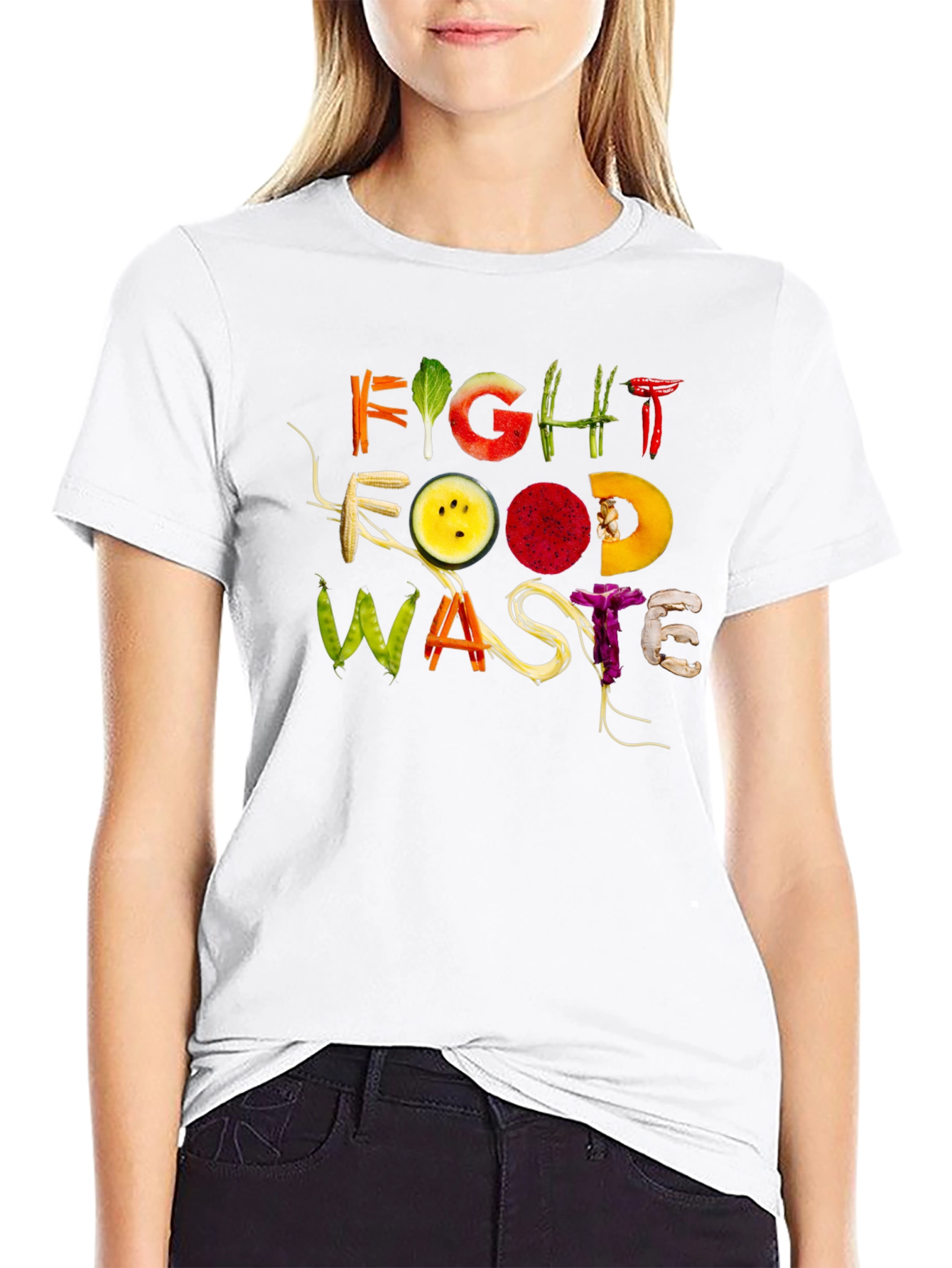 Fight Food Waste Graphic Tee - Eco-Friendly Fashion