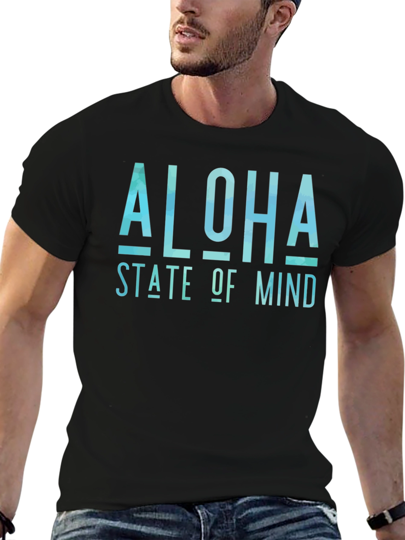 Aloha State of Mind Black Graphic T-Shirt