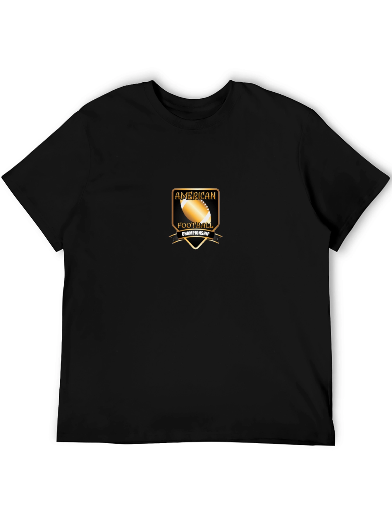 American Football Championship Black T-Shirt
