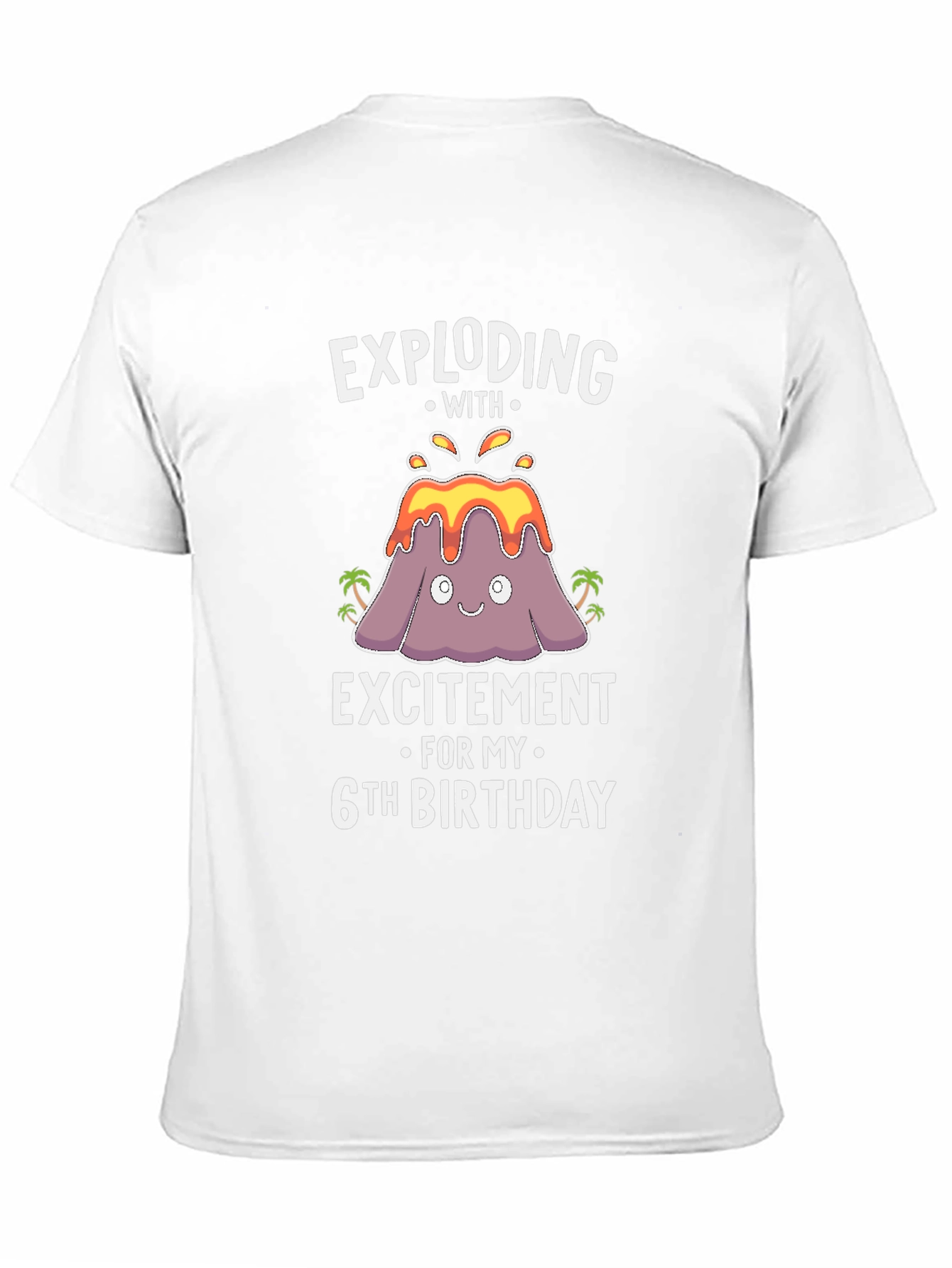 Exploding 6th Birthday Volcano T-Shirt